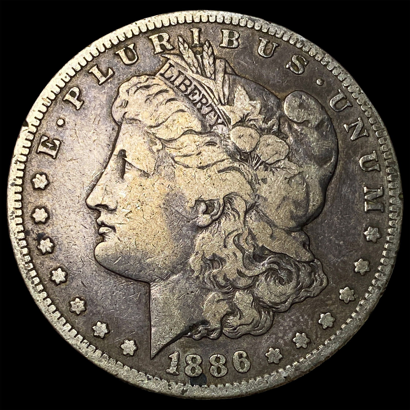 1886-S Silver Morgan Dollar LIGHTLY CIRCULATED: 1886-S Silver Morgan Dollar LIGHTLY CIRCULATED