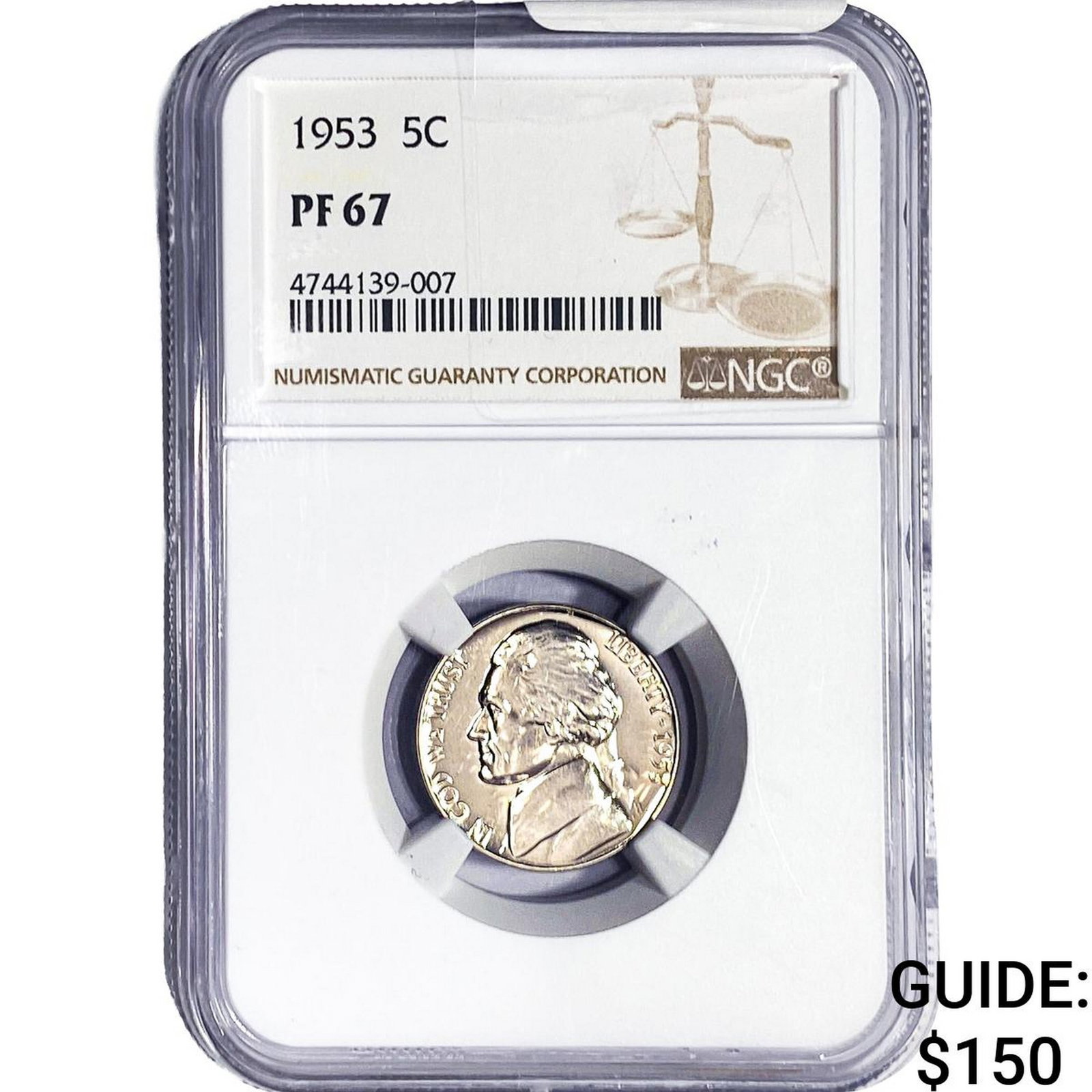 1953 Jefferson Nickel NGC PF67: 1953 Jefferson Nickel NGC PF67