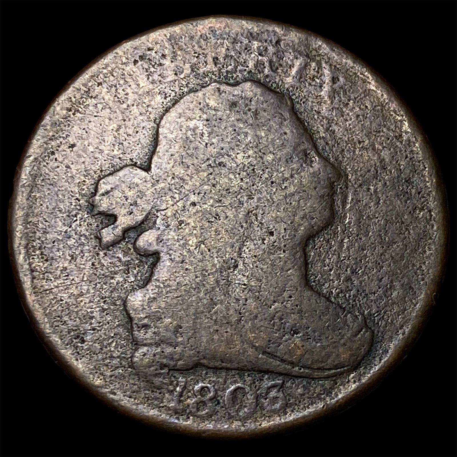 1803 Draped Bust Half Cent NEARLY UNCIRCULATED (1 of 2)