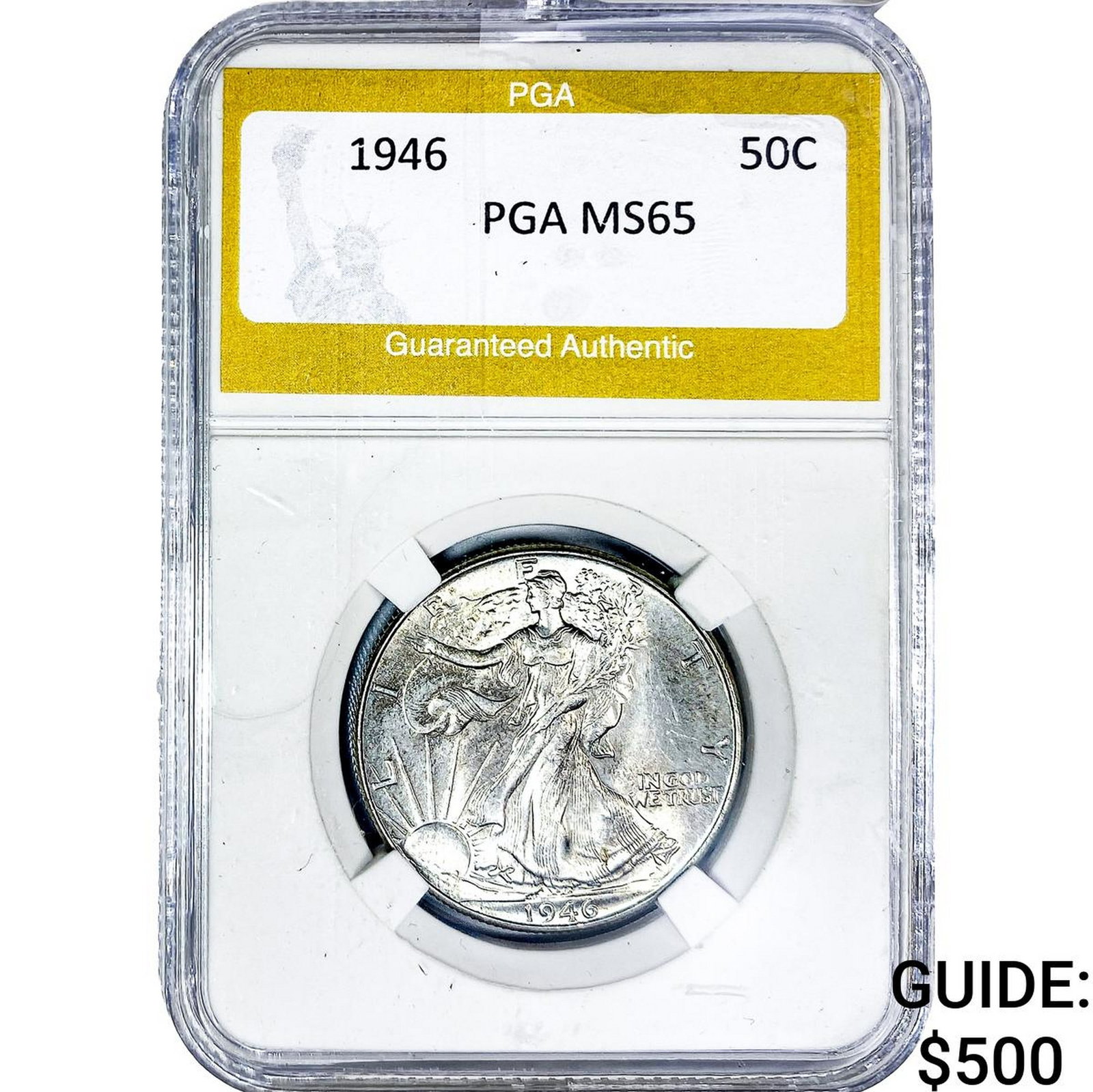 1946 Walking Liberty Half Dollar PGA MS65: 1946 Walking Liberty Half Dollar PGA MS65