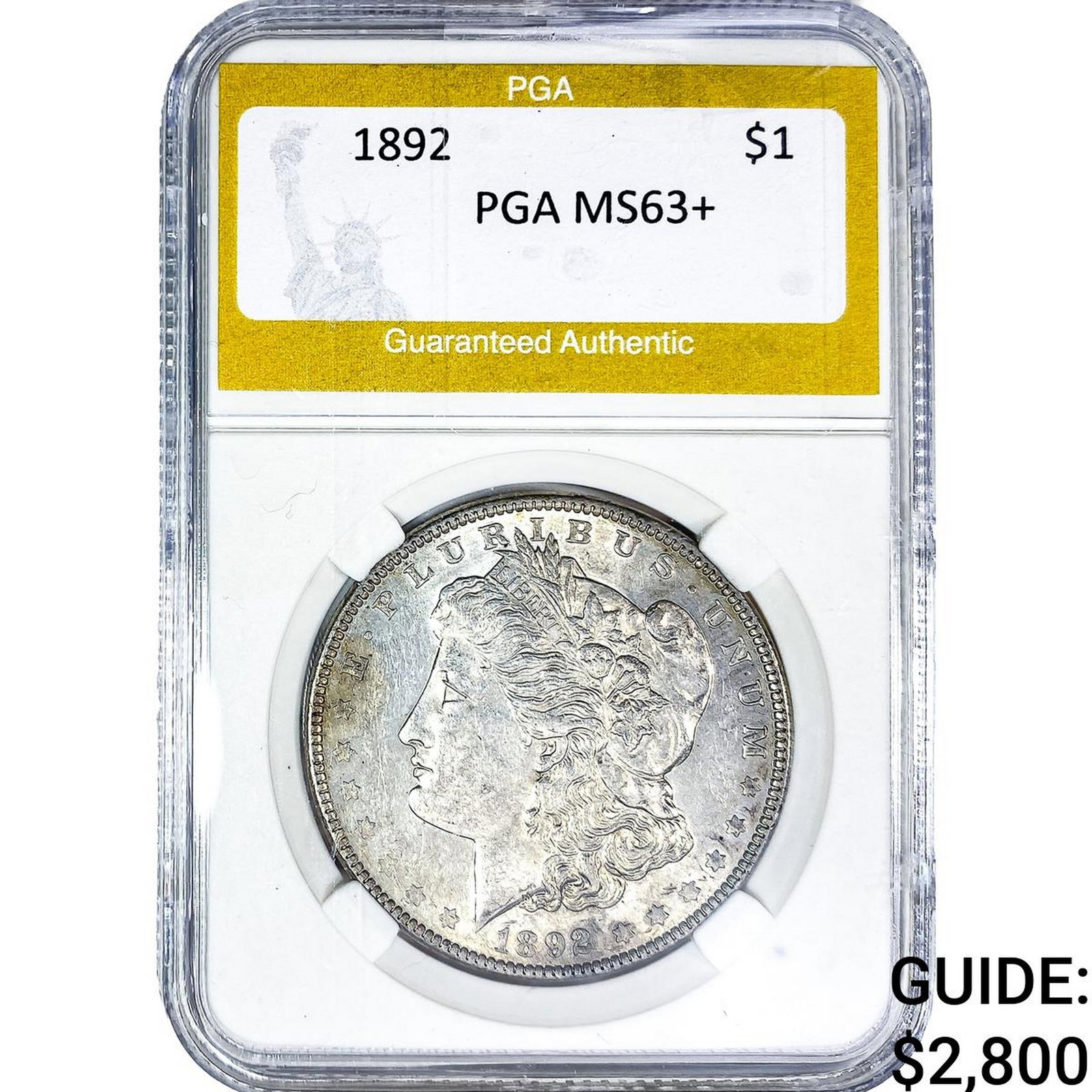 1892 Morgan Silver Dollar PGA MS63+ (1 of 2)