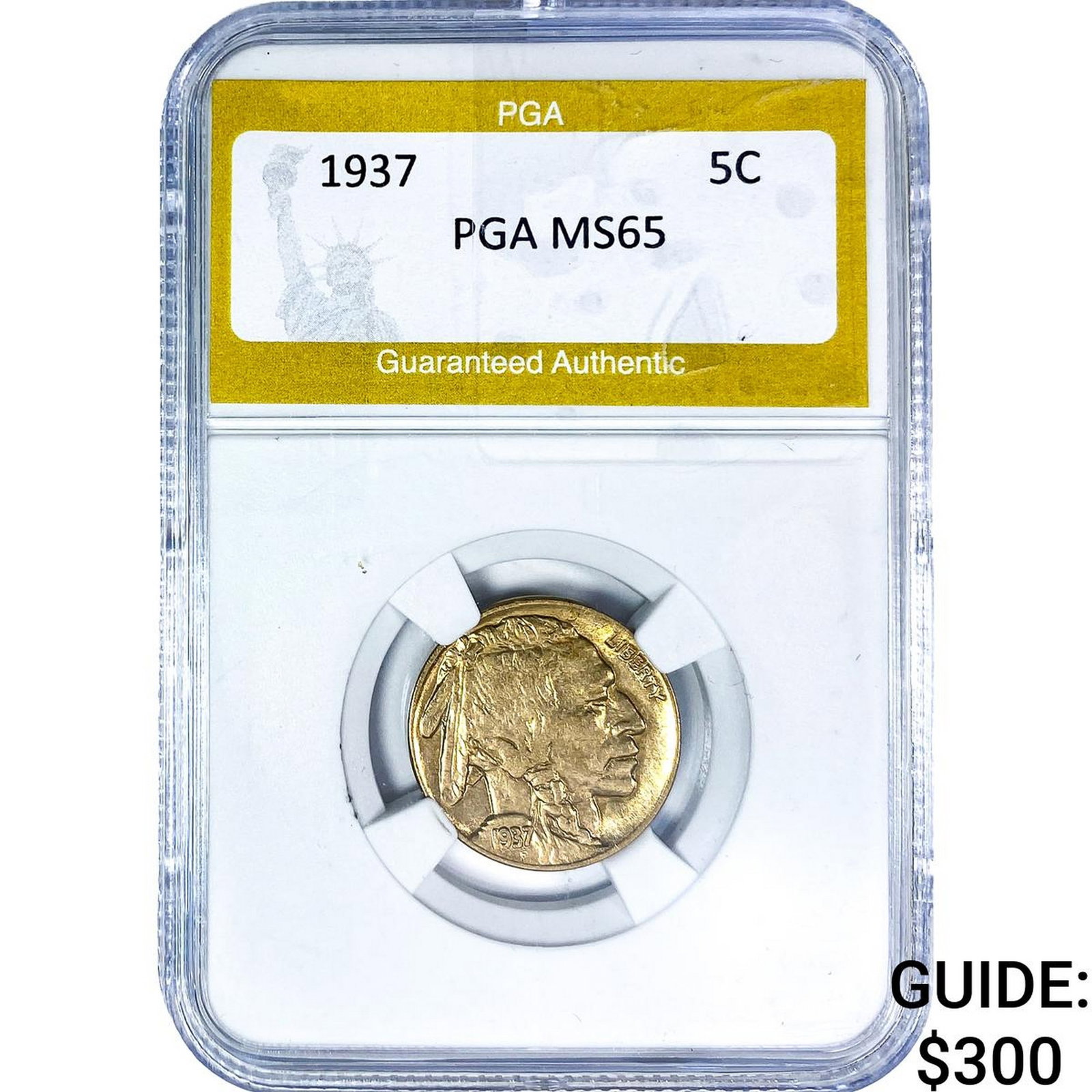 1937 Buffalo Nickel PGA MS65: 1937 Buffalo Nickel PGA MS65