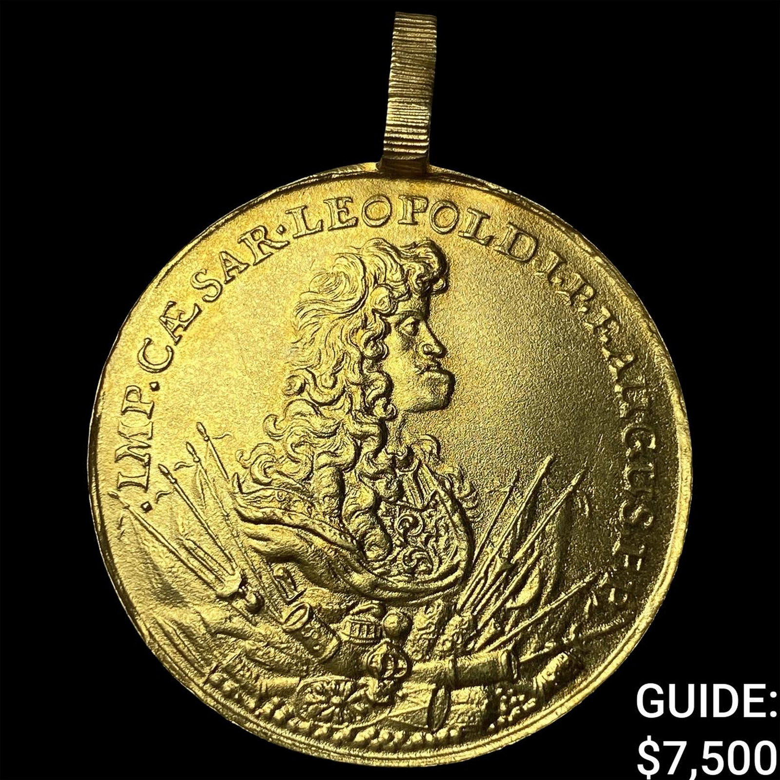 17th Century Austria Leopold I Gold Medal (1 of 2)