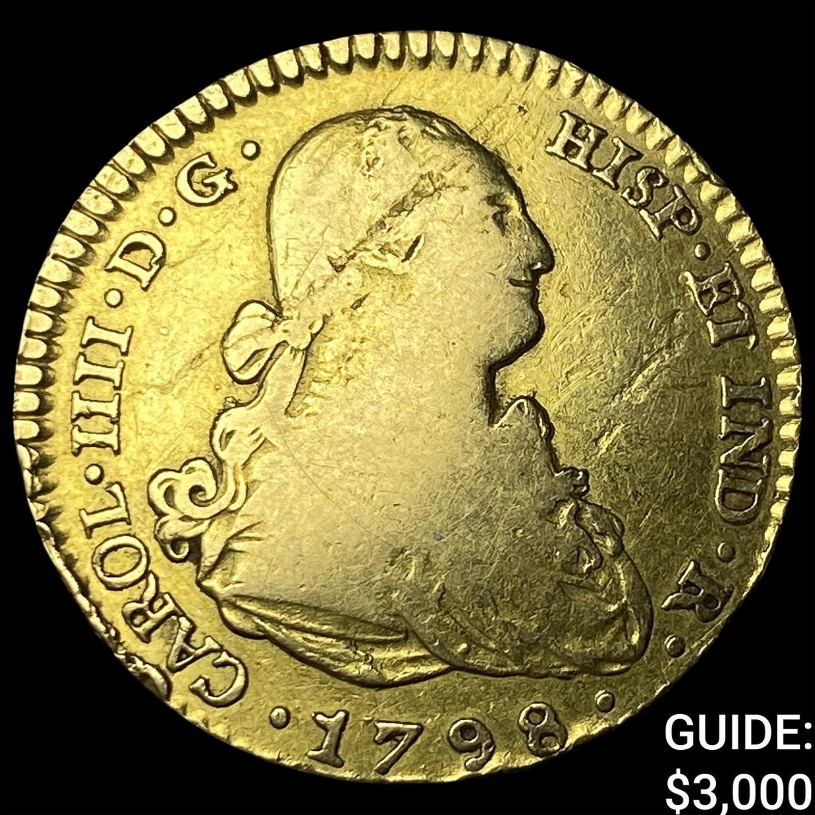 1798 Spain Charles IV Gold 2 Escudos (1 of 2)