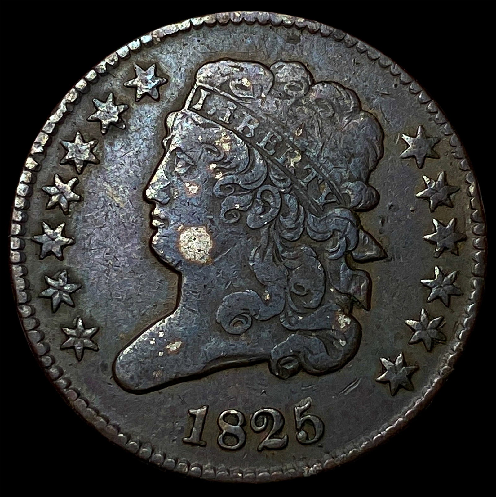 1825 Classic Head Half Cent NEARLY UNCIRCULATED (1 of 2)