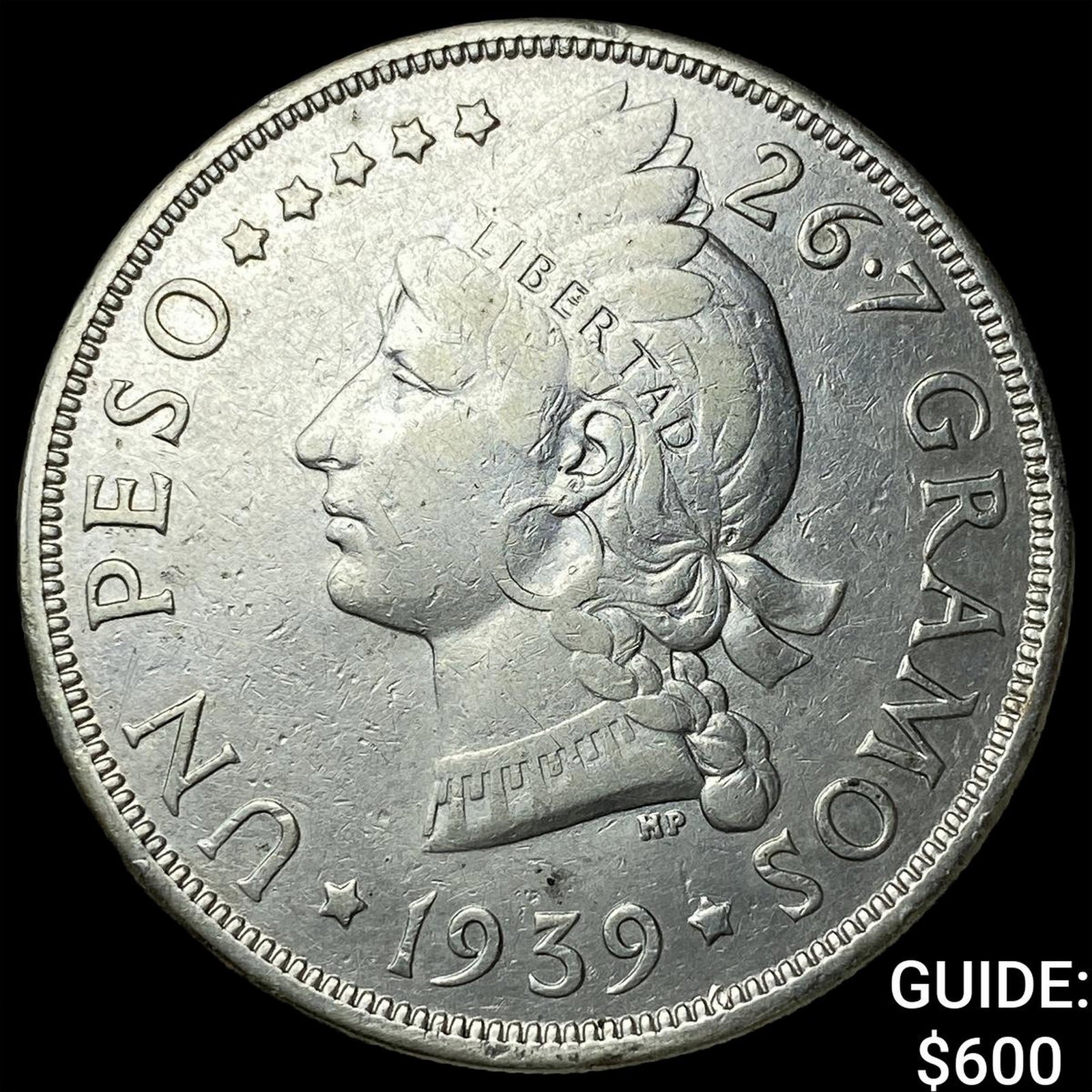 1939 Dominican Republic Silver 1 Peso (1 of 2)