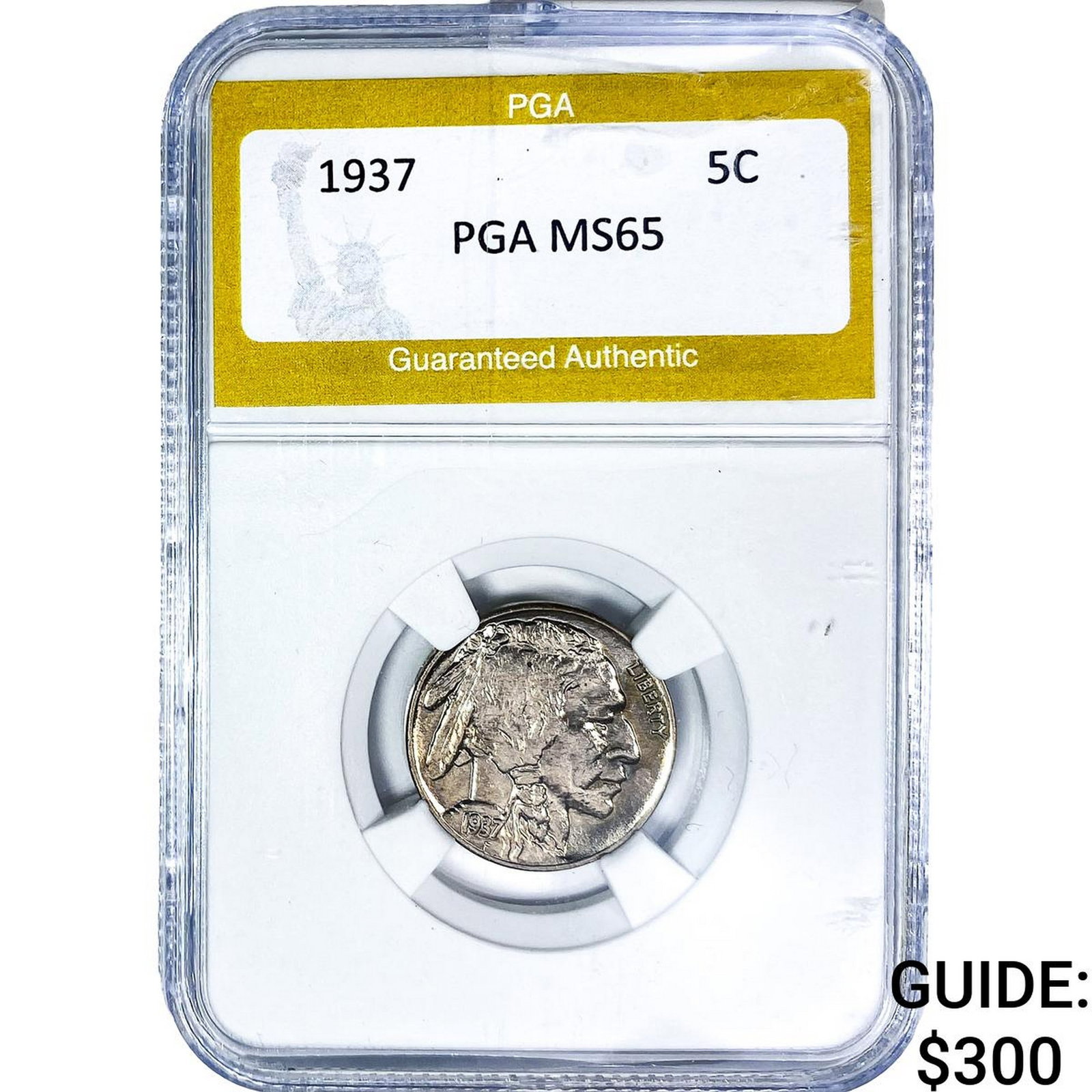 1937 Buffalo Nickel PGA MS65: 1937 Buffalo Nickel PGA MS65