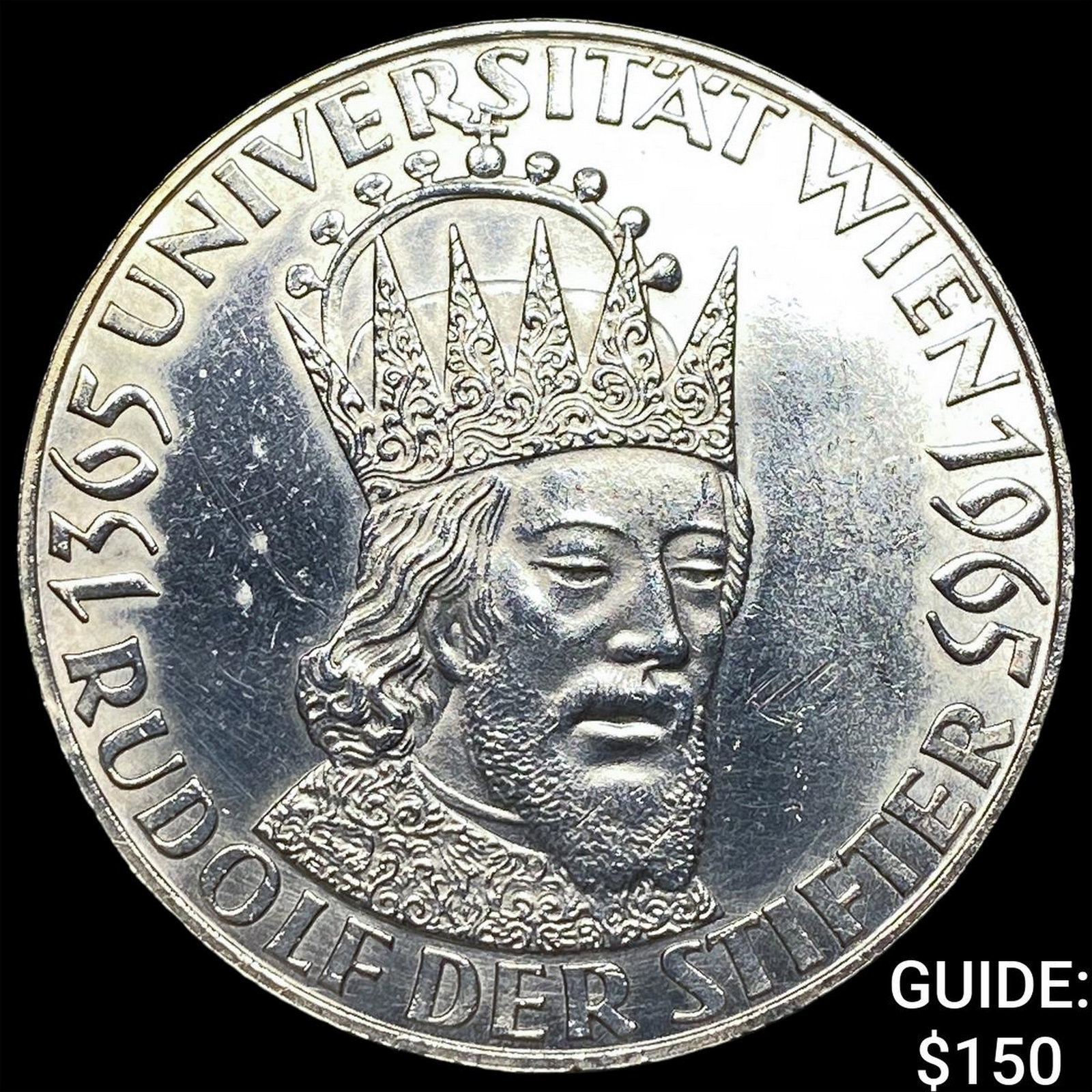 1965 Austria Silver 50 Schilling: 1965 Austria Silver 50 Schilling