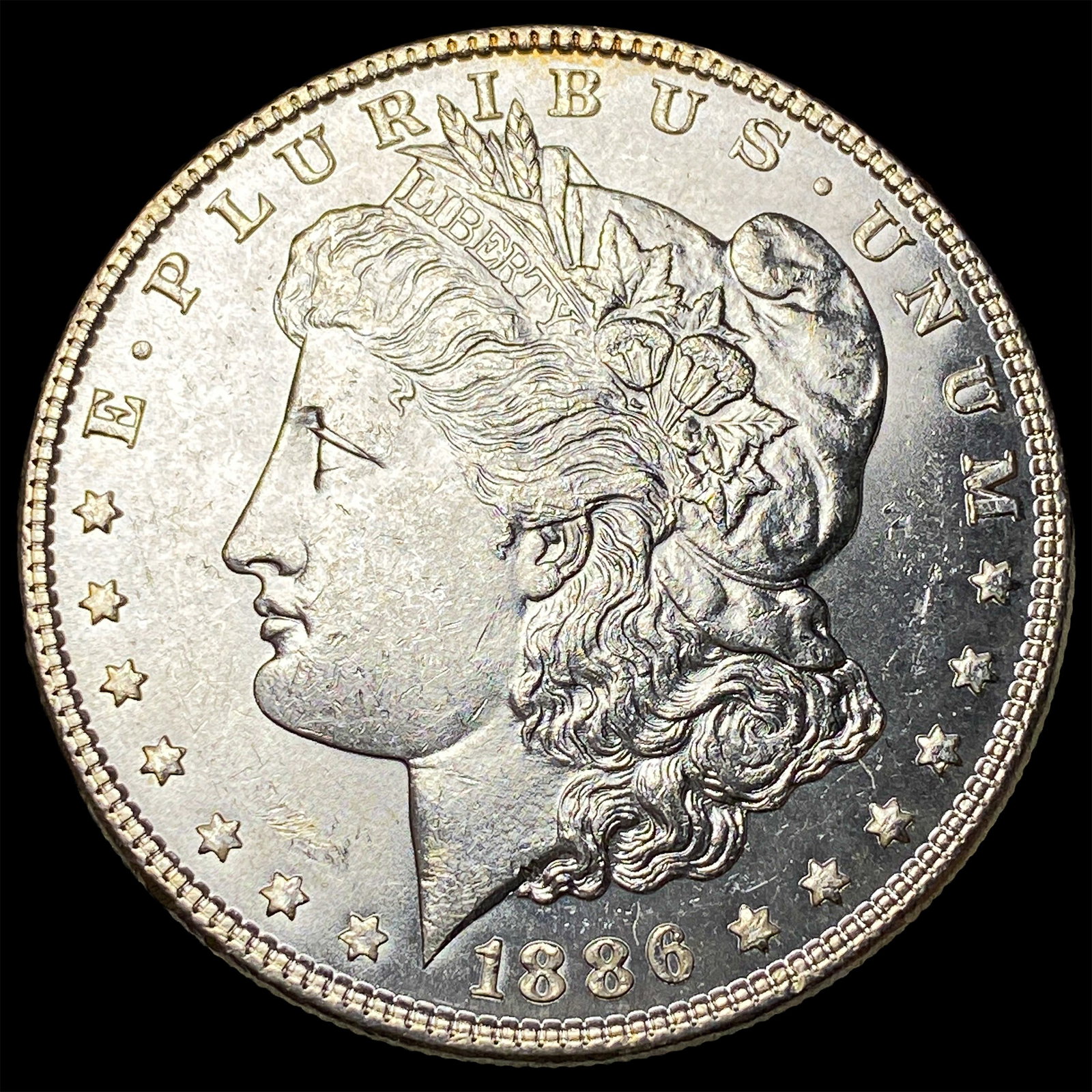 1886 Silver Morgan Dollar GEM BU: 1886 Silver Morgan Dollar GEM BU