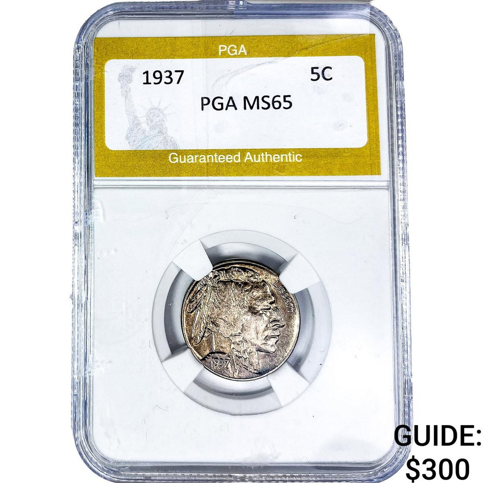 1937 Buffalo Nickel PGA MS65: 1937 Buffalo Nickel PGA MS65