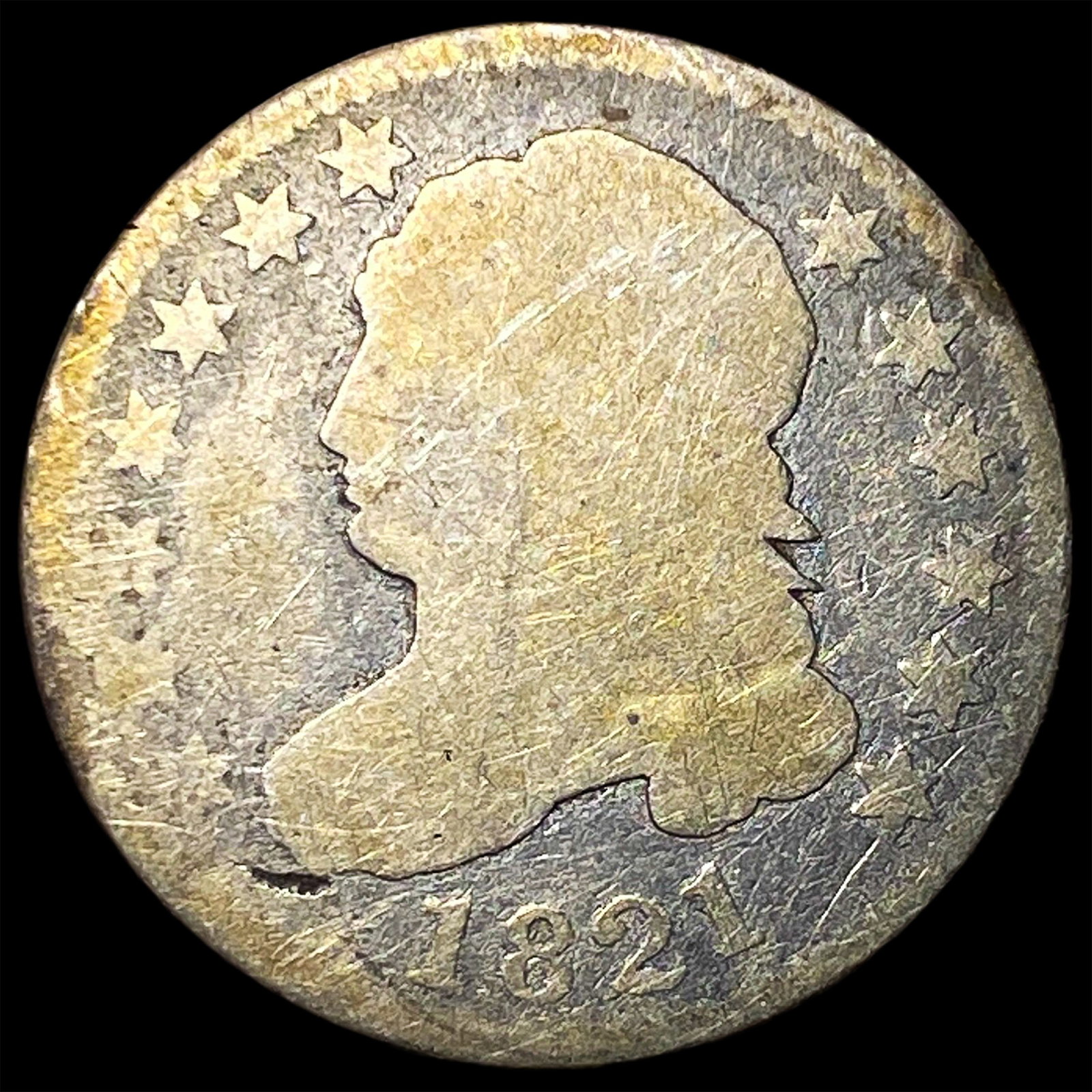 1821 Capped Bust Dime NICELY CIRCULATED (1 of 2)