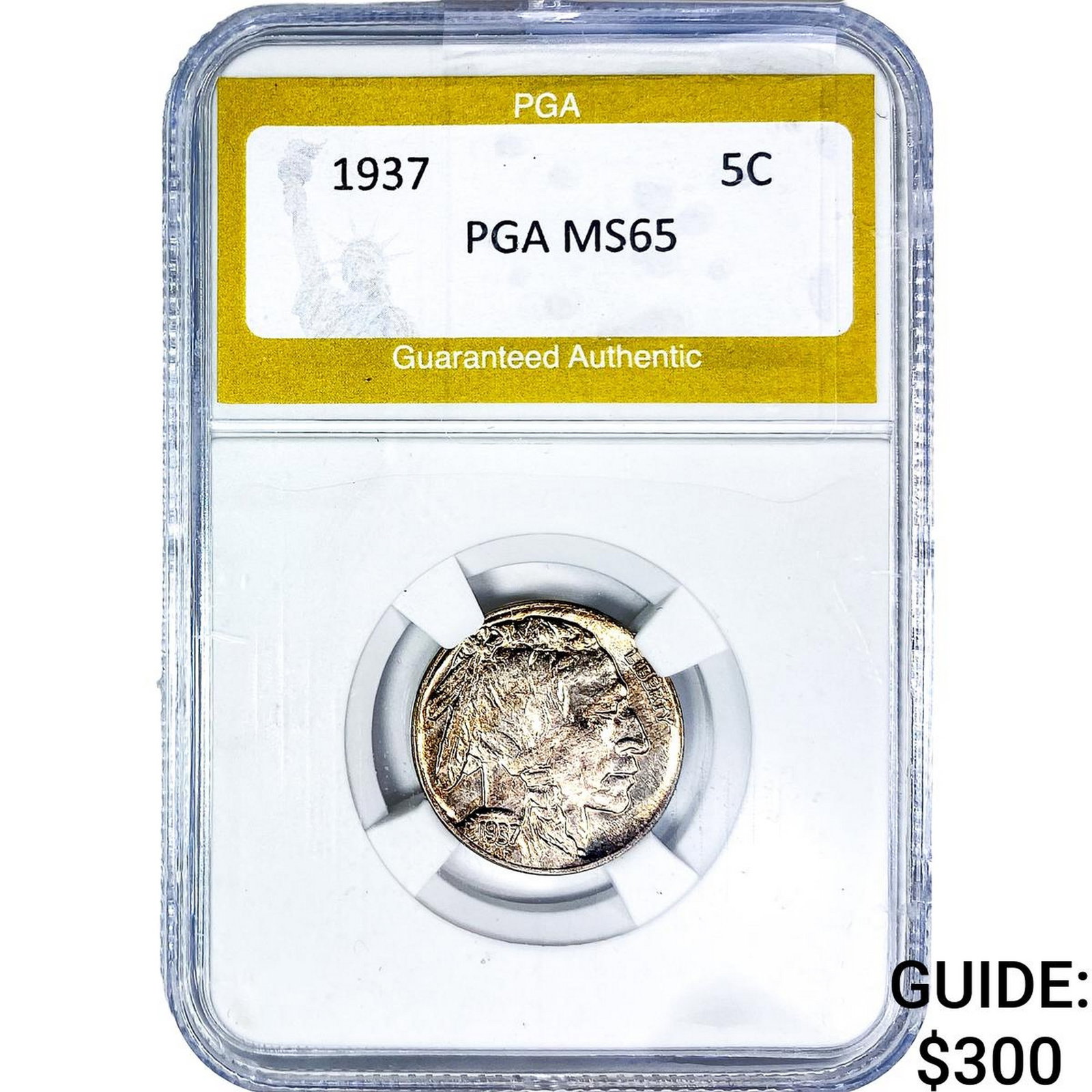 1937 Buffalo Nickel PGA MS65: 1937 Buffalo Nickel PGA MS65