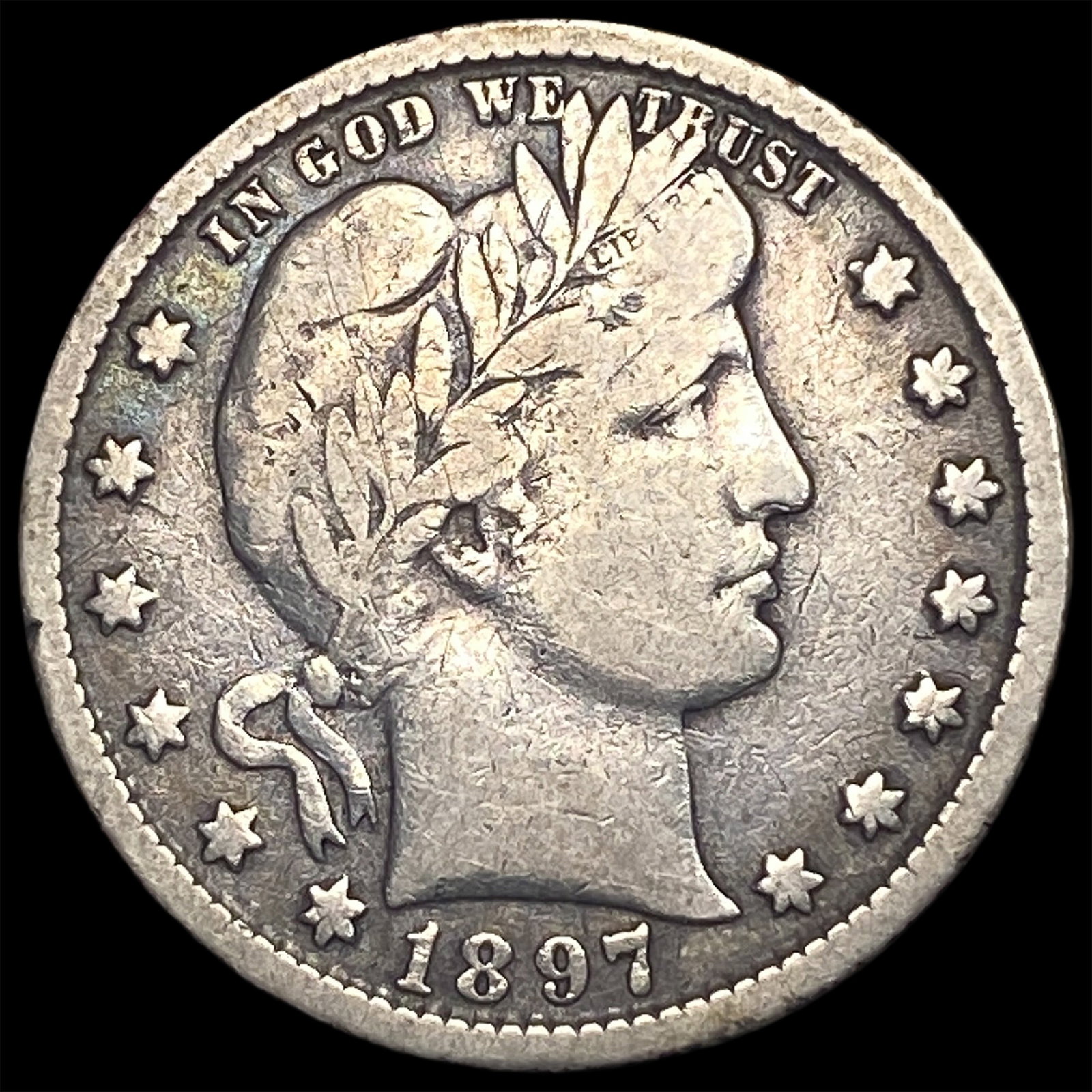 1897 Barber Quarter Dollar NEARLY UNCIRCULATED (1 of 2)
