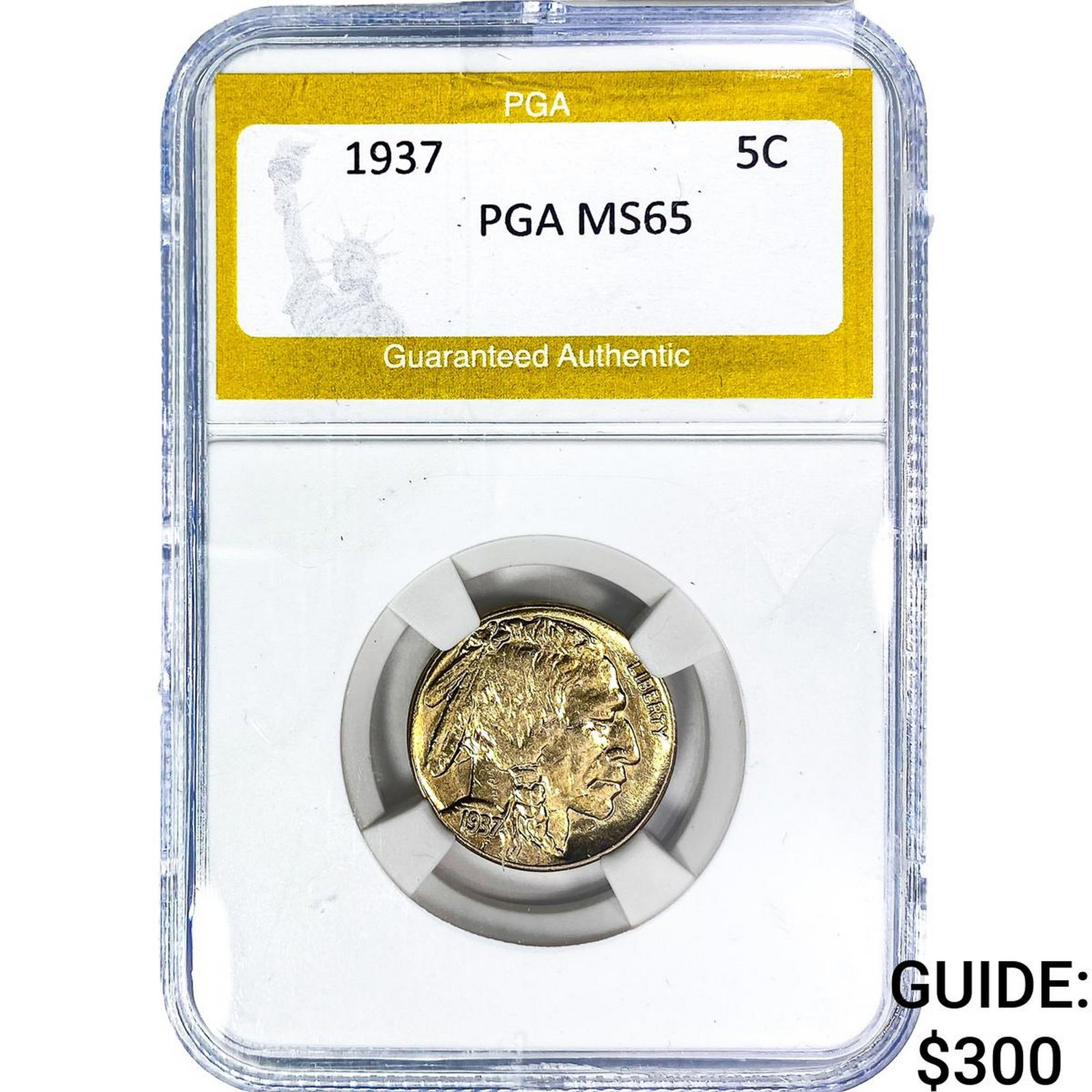 1937 Buffalo Nickel PGA MS65: 1937 Buffalo Nickel PGA MS65