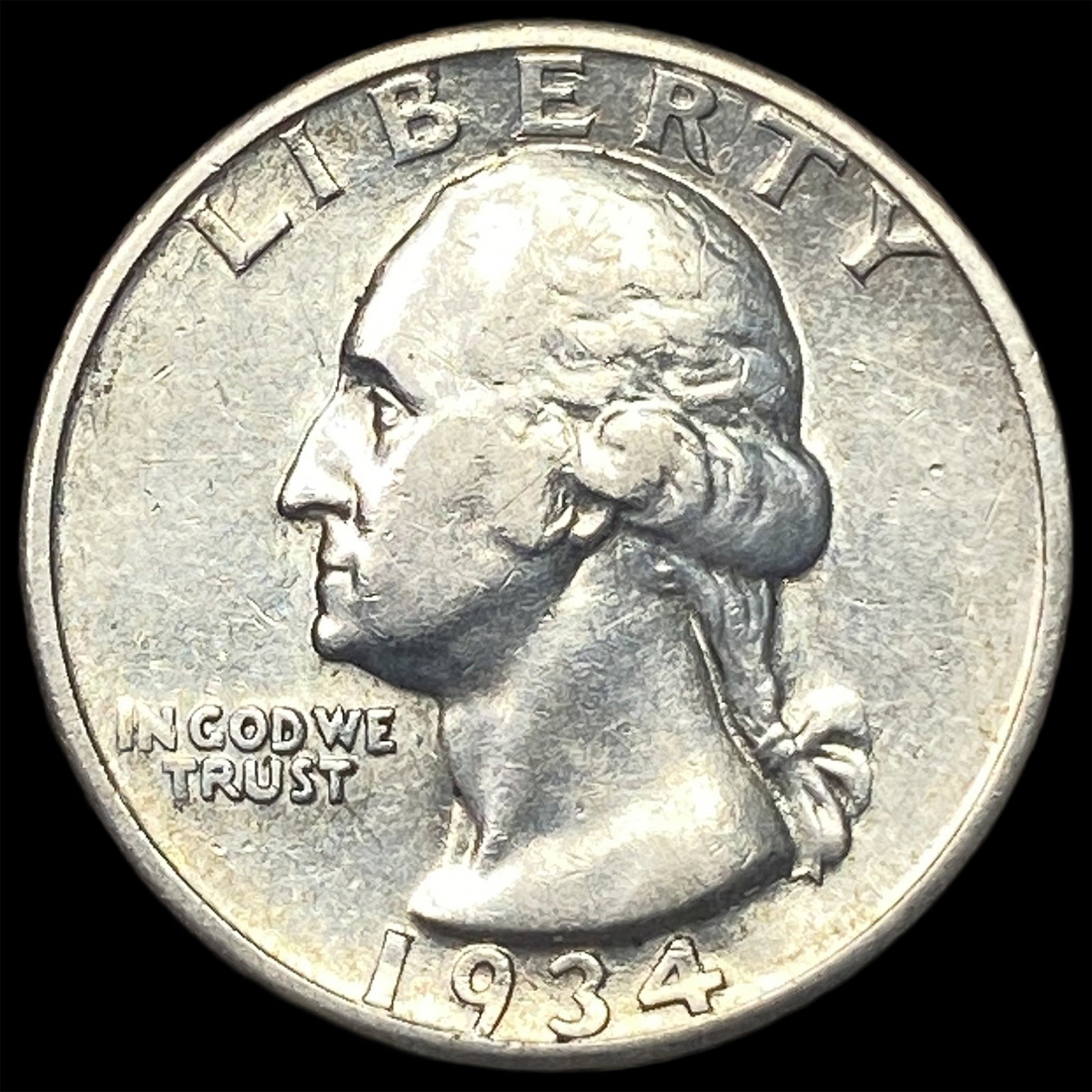 1934-D Silver Washington Quarter CLOSELY UNCIRCULATED: 1934-D Silver Washington Quarter CLOSELY UNCIRCULATED