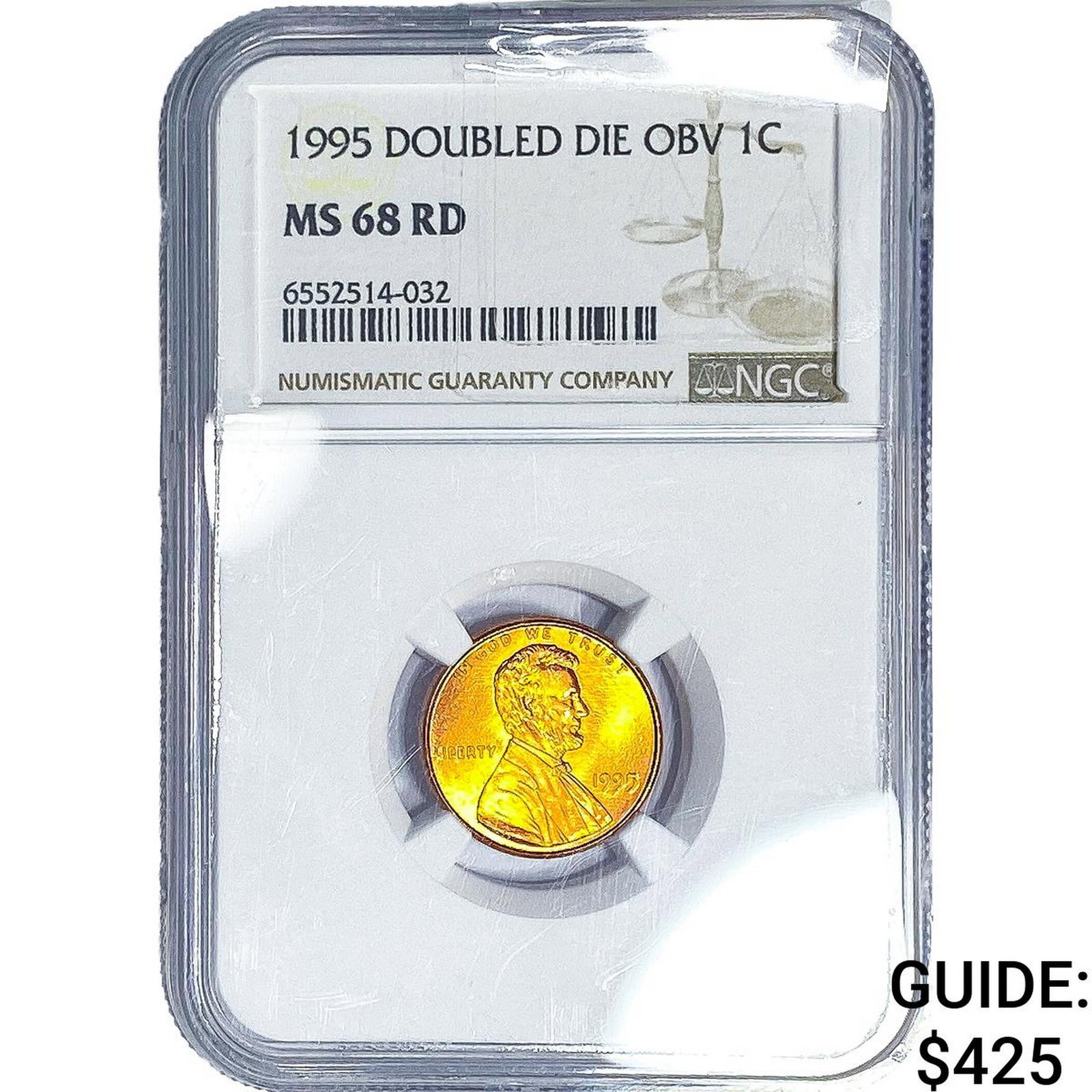 1995 Wheat Cent NGC MS68 RD (1 of 2)
