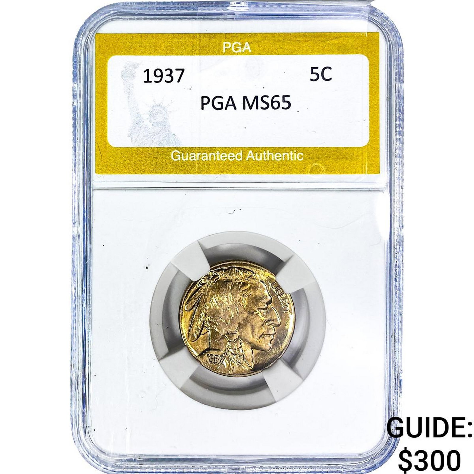 1937 Buffalo Nickel PGA MS65: 1937 Buffalo Nickel PGA MS65