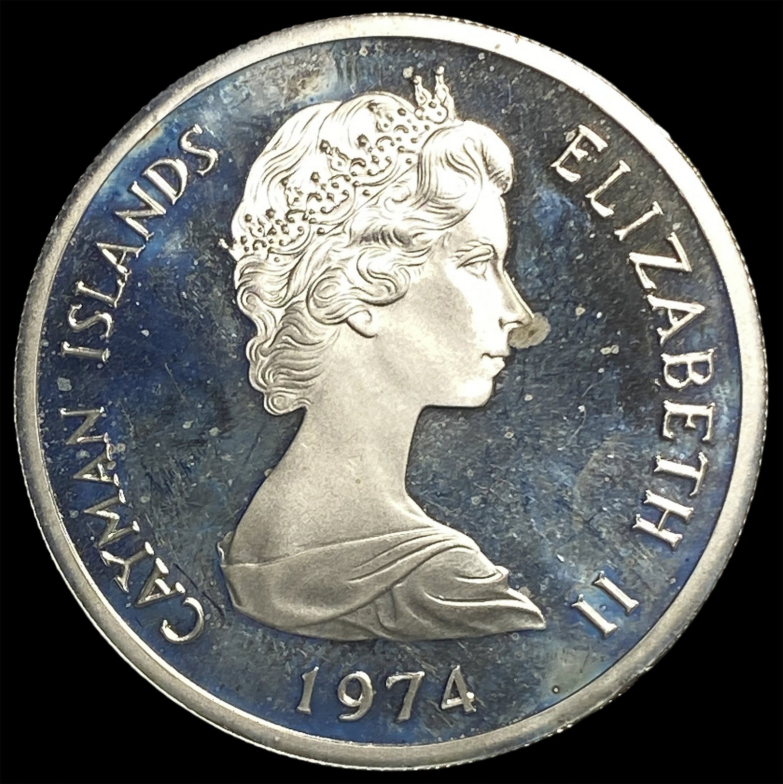 1974 Cayman Islands Silver 5 Dollars GEM PROOF (1 of 2)