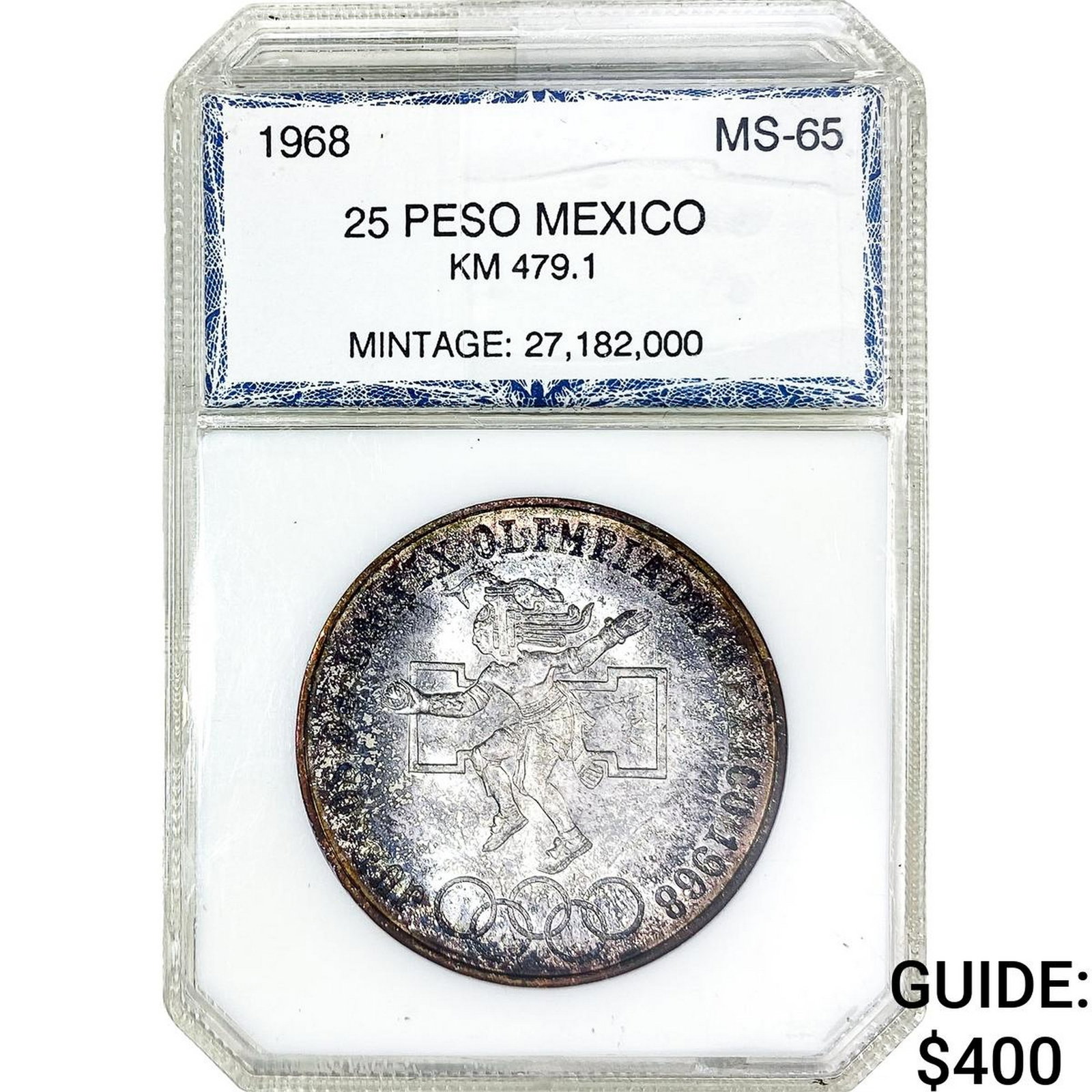 1968 25 Peso Mexico PCI MS65: 1968 25 Peso Mexico PCI MS65