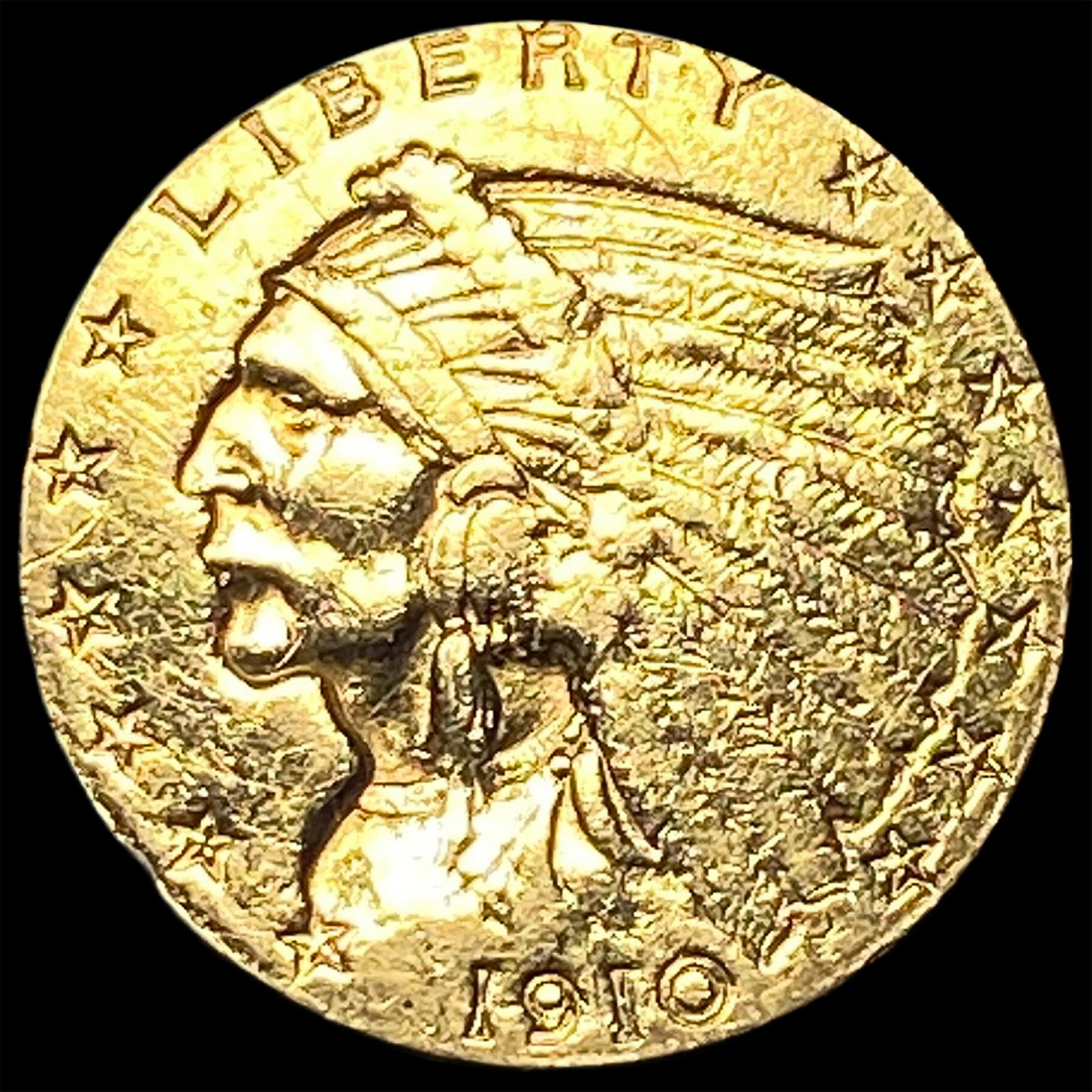 1910 Indian Head Gold $2.50 Quarter Eagle UNCIRCULATED: 1910 Indian Head Gold $2.50 Quarter Eagle UNCIRCULATED