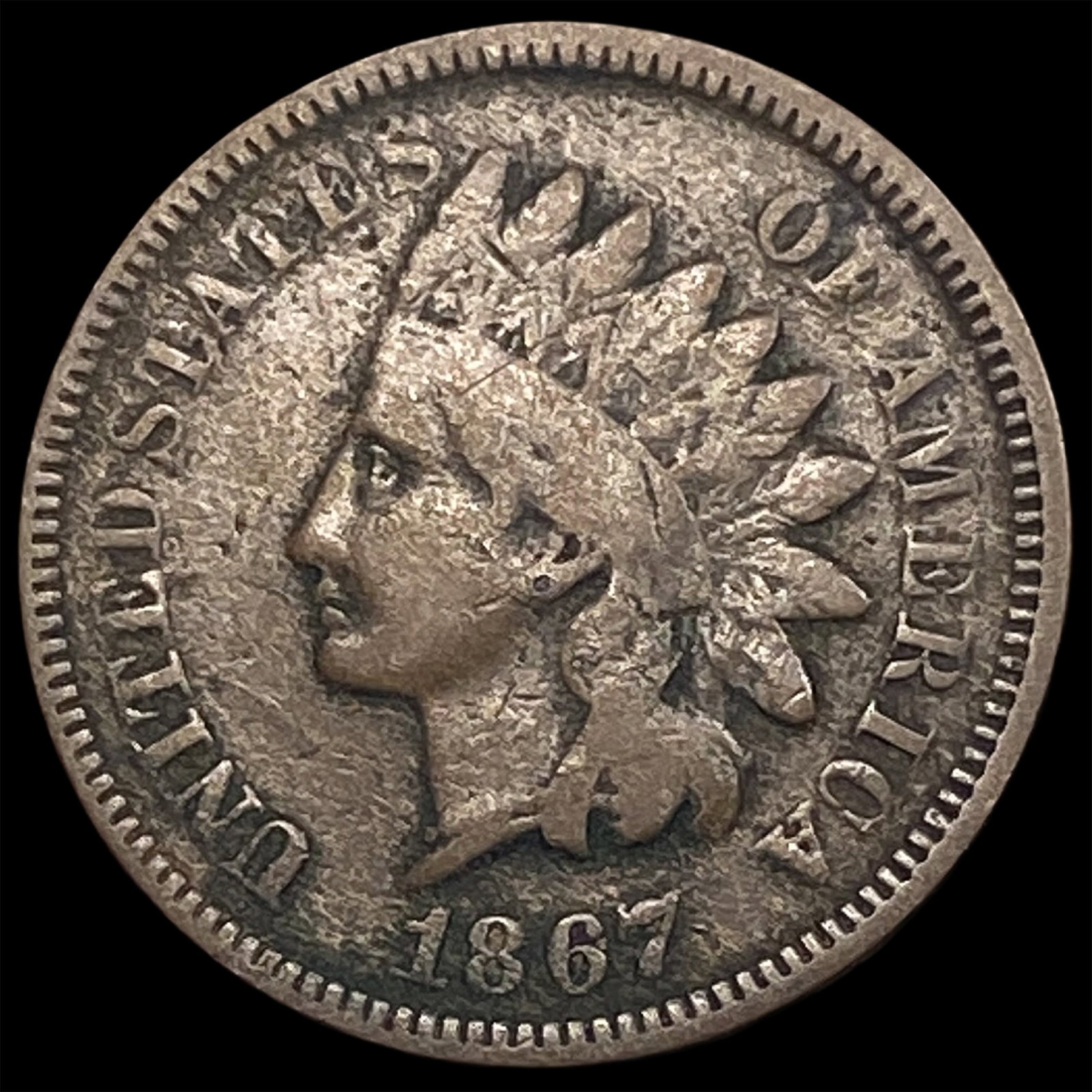 1867 Indian Head Cent LIGHTLY CIRCULATED: 1867 Indian Head Cent LIGHTLY CIRCULATED