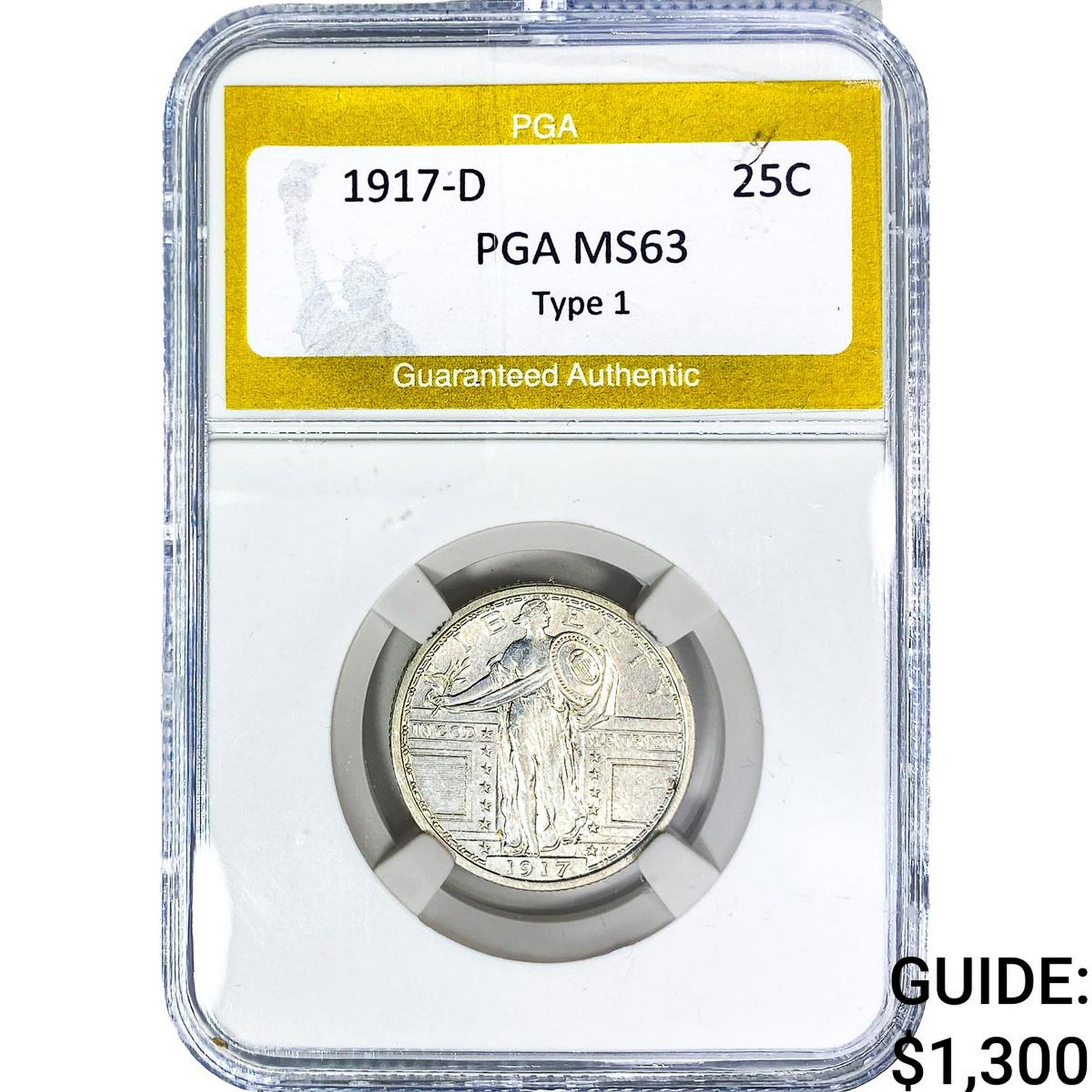 1917 Standing Liberty Quarter PGA MS63: 1917 Standing Liberty Quarter PGA MS63