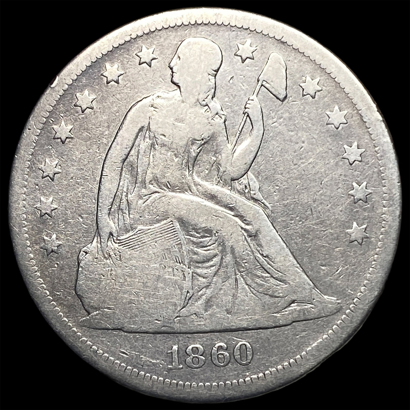 1860-O Silver Dollar LIGHTLY CIRCULATED: 1860-O Silver Dollar LIGHTLY CIRCULATED