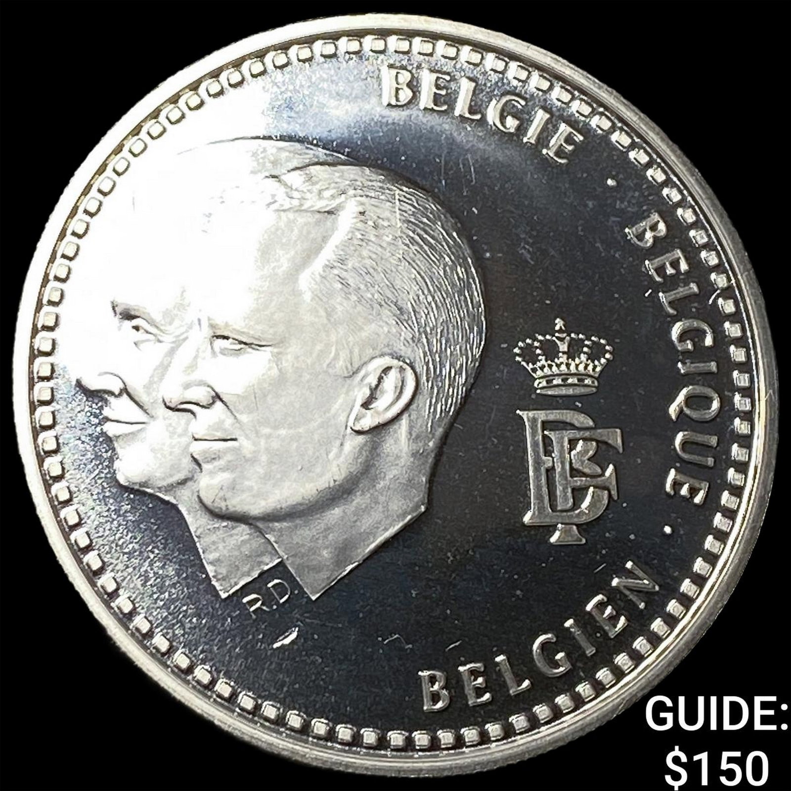 1996 Belgium Silver 250 Francs (1 of 2)