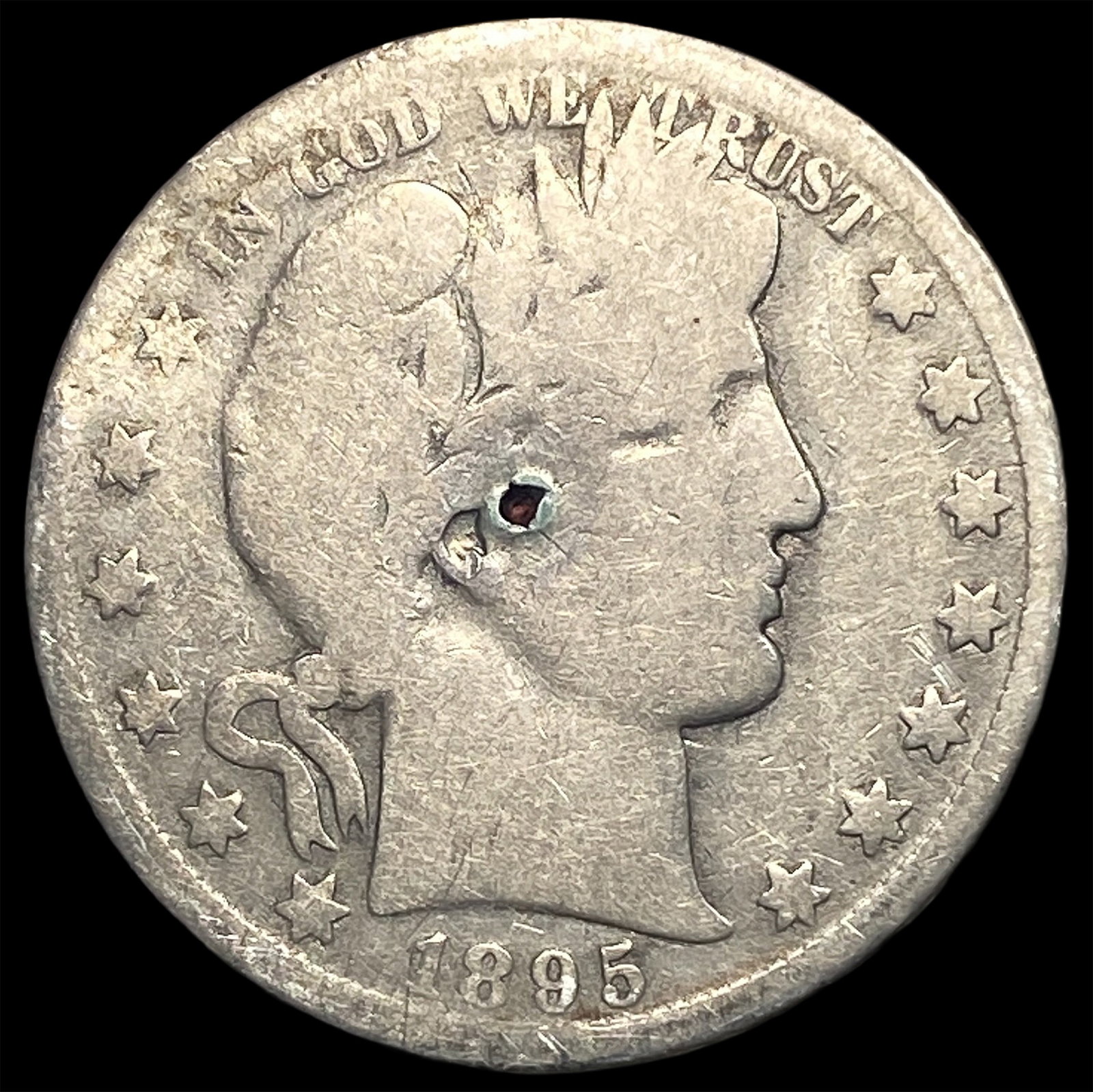 1895-O Silver Barber Half Dollar NICELY CIRCULATED: 1895-O Silver Barber Half Dollar NICELY CIRCULATED