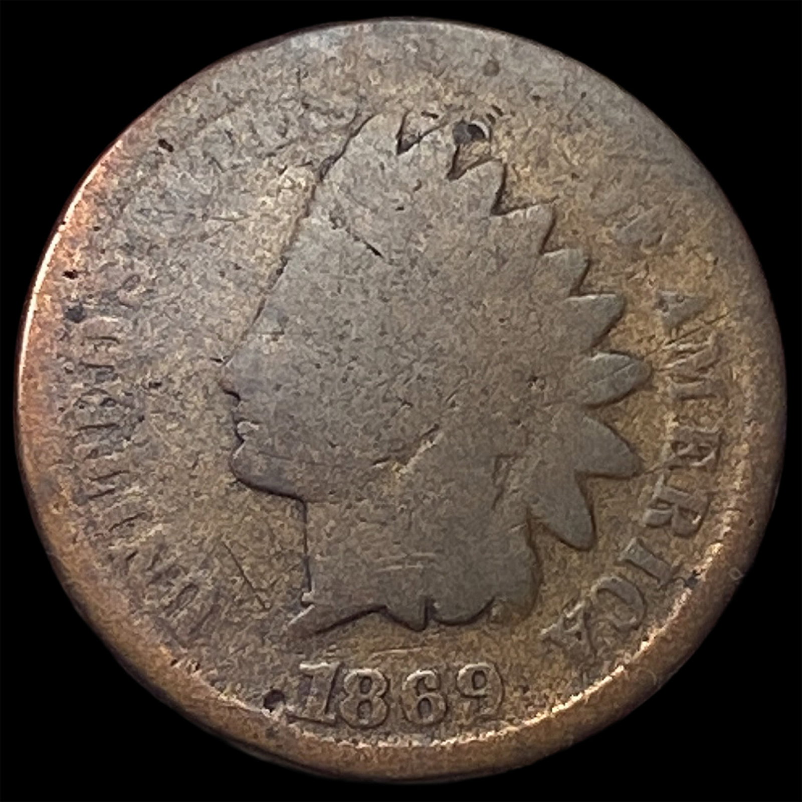 1869 Indian Head Cent NICELY CIRCULATED (1 of 2)