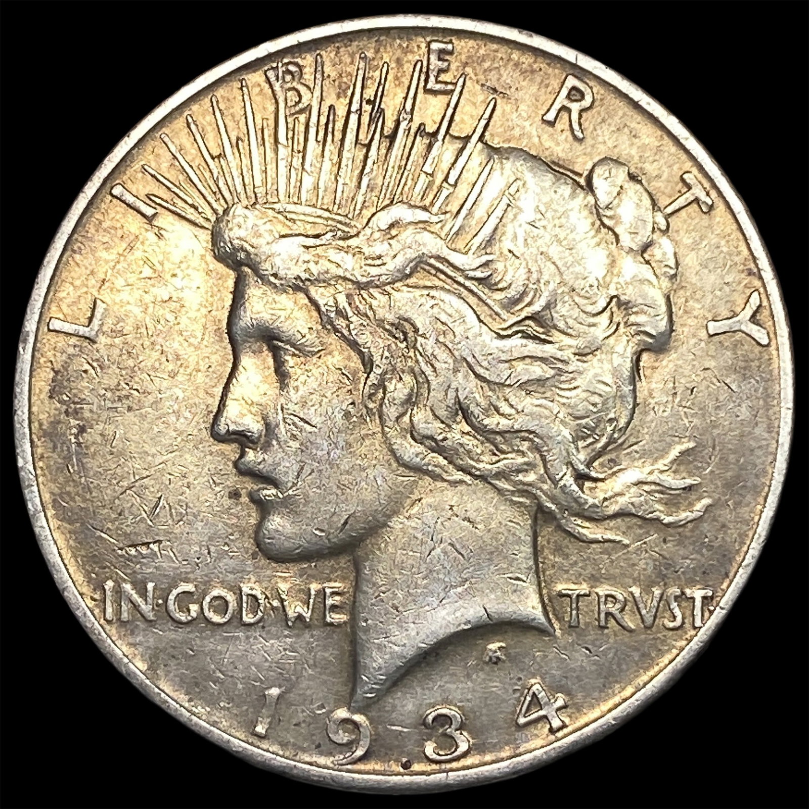 1934-D Silver Peace Dollar NEARLY UNCIRCULATED: 1934-D Silver Peace Dollar NEARLY UNCIRCULATED