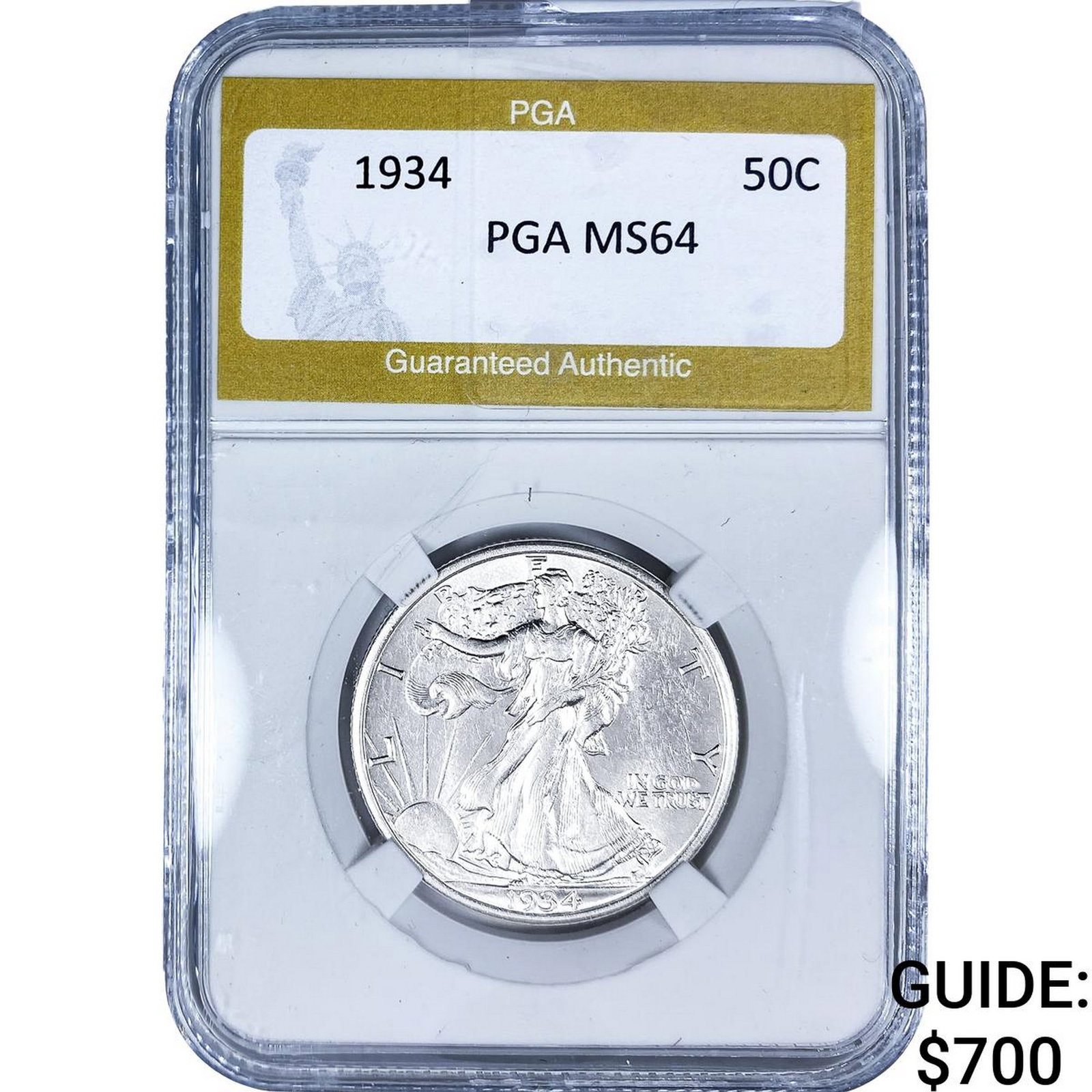 1934 Walking Liberty Half Dollar PGA MS64 (1 of 2)