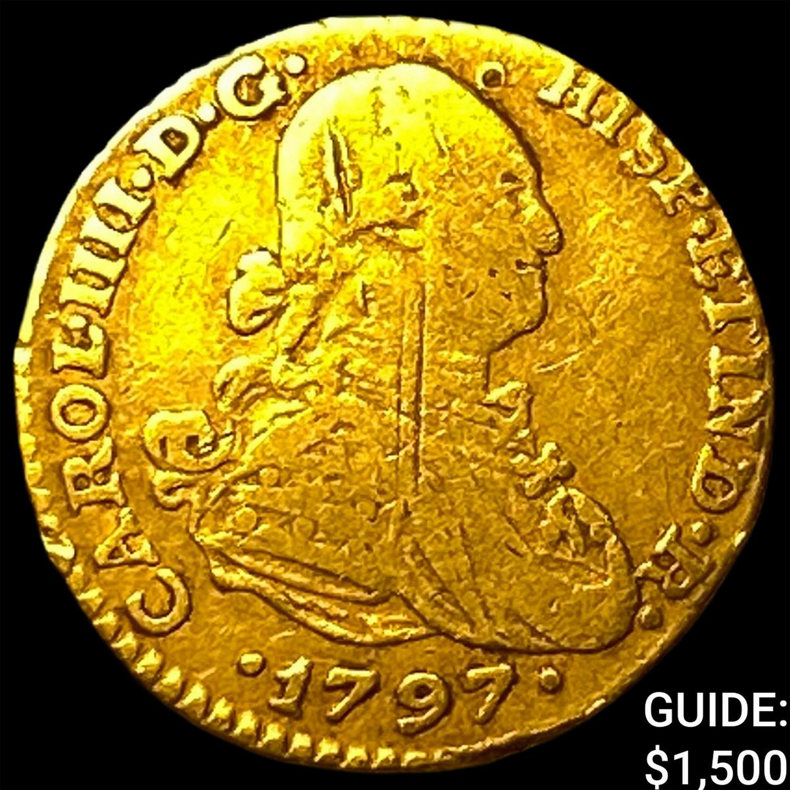 1797 Colonial Spain Gold 1 Escudo (1 of 2)