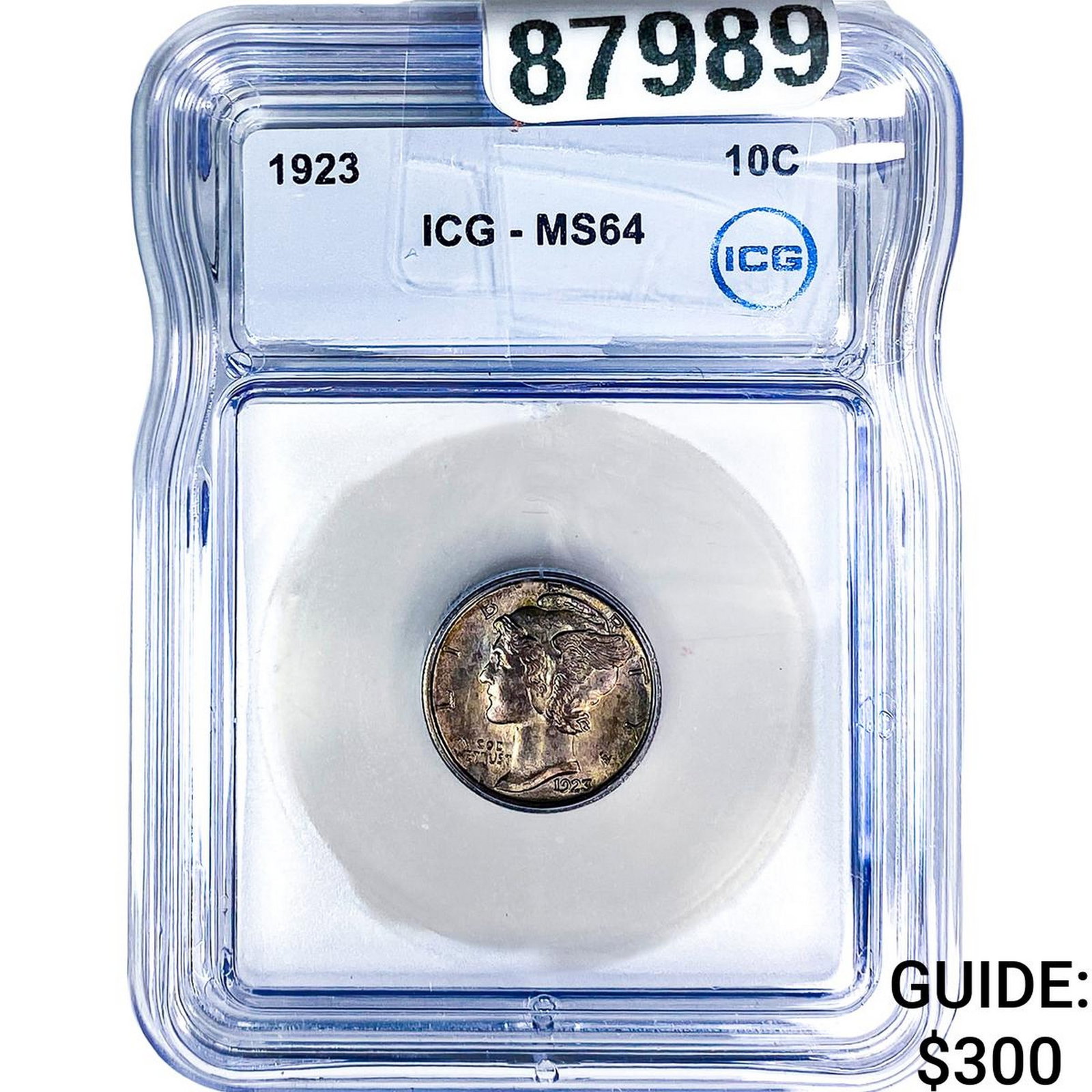 1923 Mercury Silver Dime ICGS MS64: 1923 Mercury Silver Dime ICGS MS64