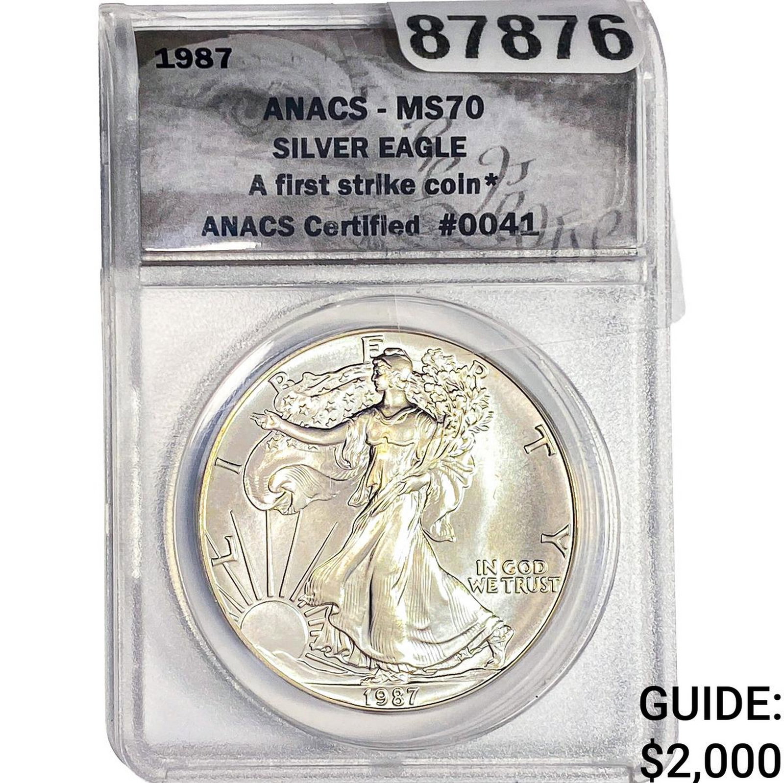 1987 Silver Eagle ANACS MS70 (1 of 2)