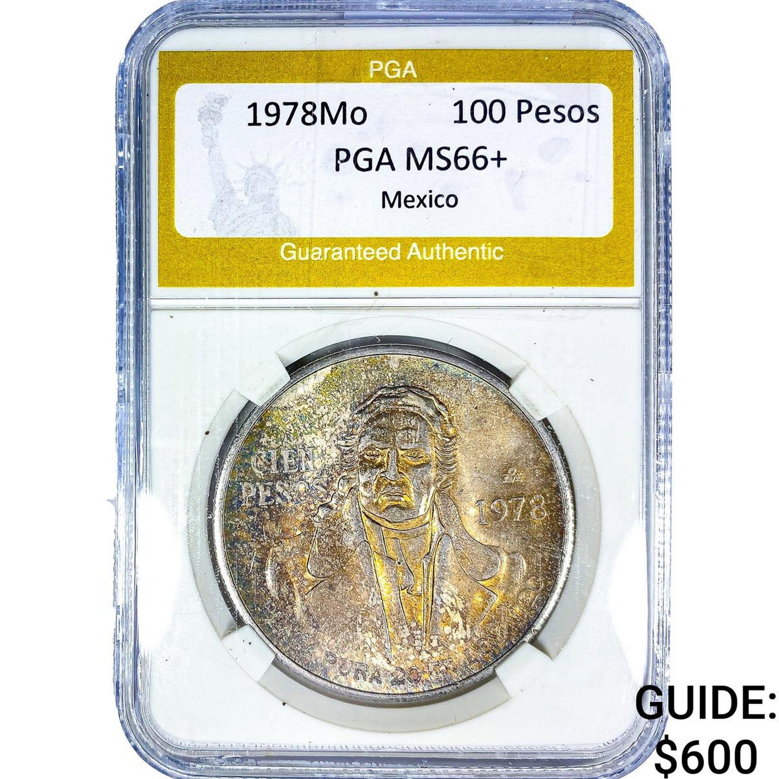 1978Mo Mexico Silver 100 Pesos PGA MS66+: 1978Mo Mexico Silver 100 Pesos PGA MS66+