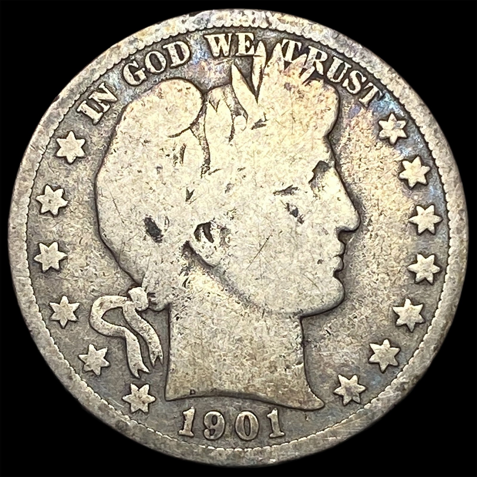 1901-S Silver Barber Half Dollar LIGHTLY CIRCULATED (1 of 2)