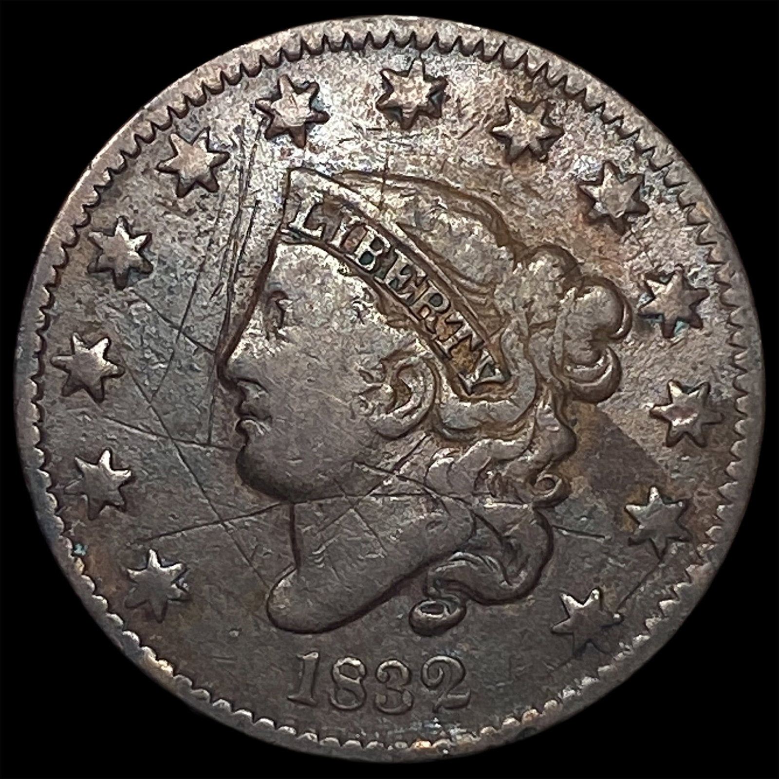 1832 Coronet Head Large Cent LIGHTLY CIRCULATED (1 of 2)
