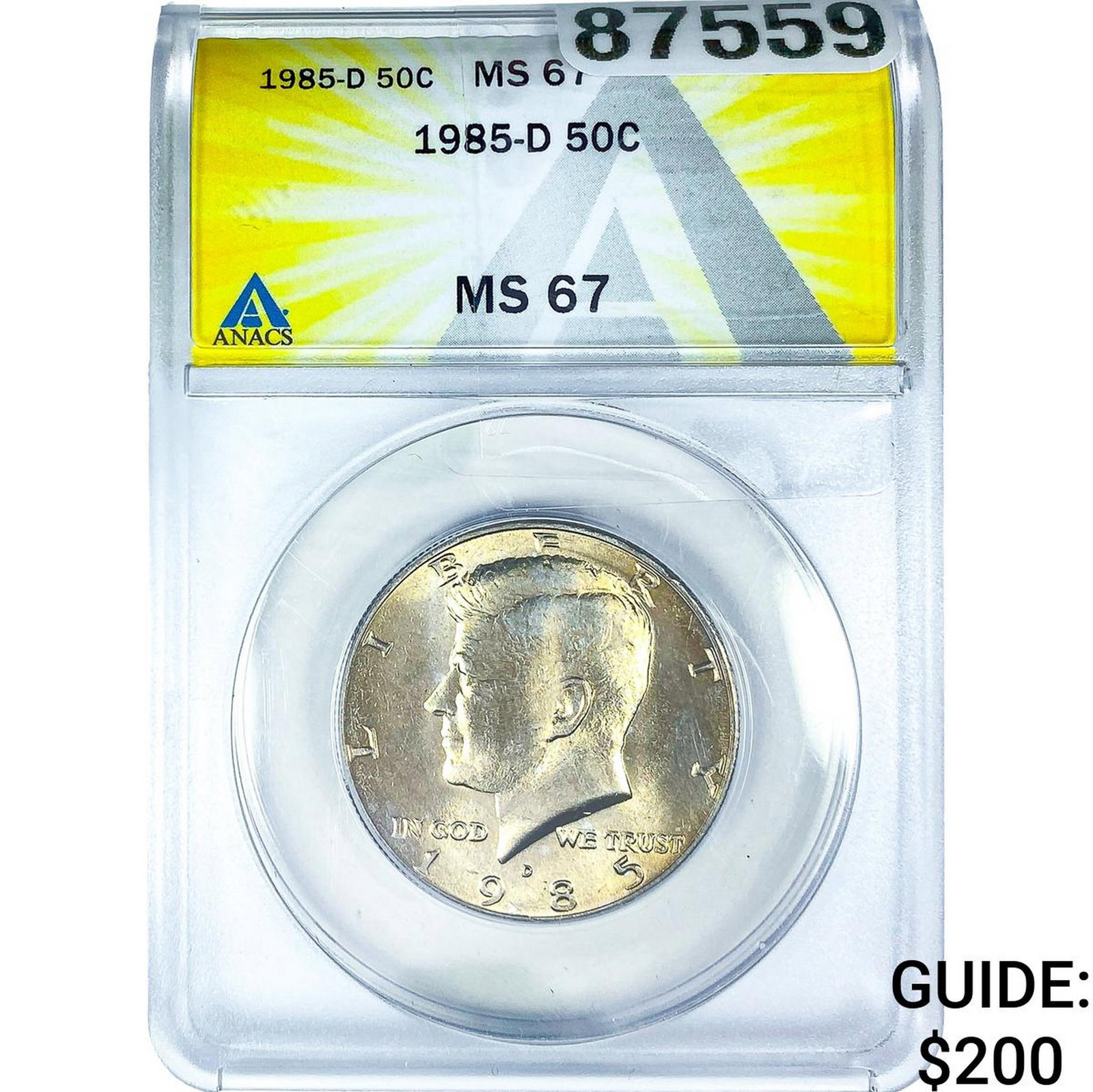 1985-D Kennedy Half Dollar ANACS MS67 (1 of 2)