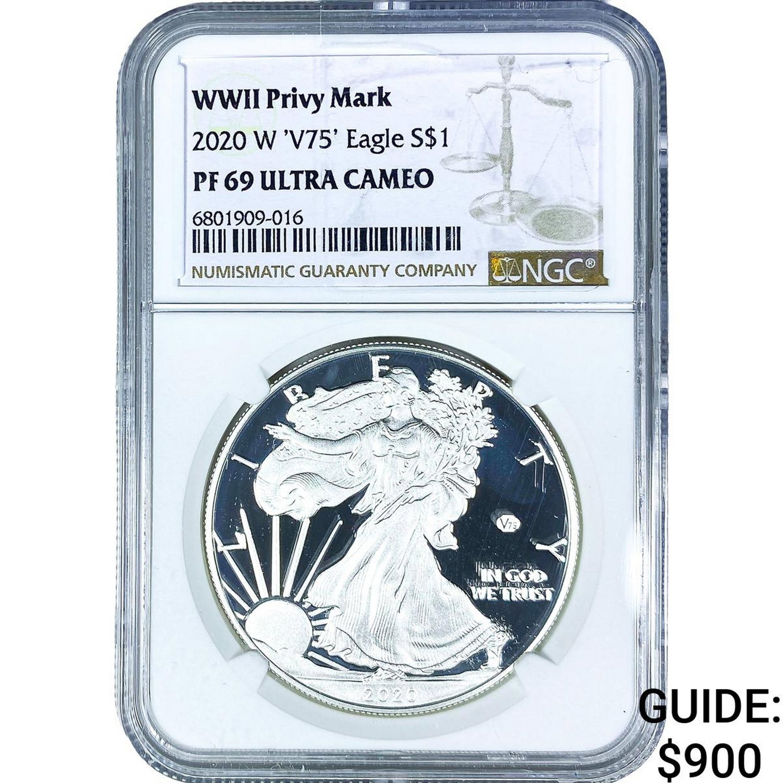 2020-W Silver Eagle NGC PF69 Ultra Cameo: 2020-W Silver Eagle NGC PF69 Ultra Cameo