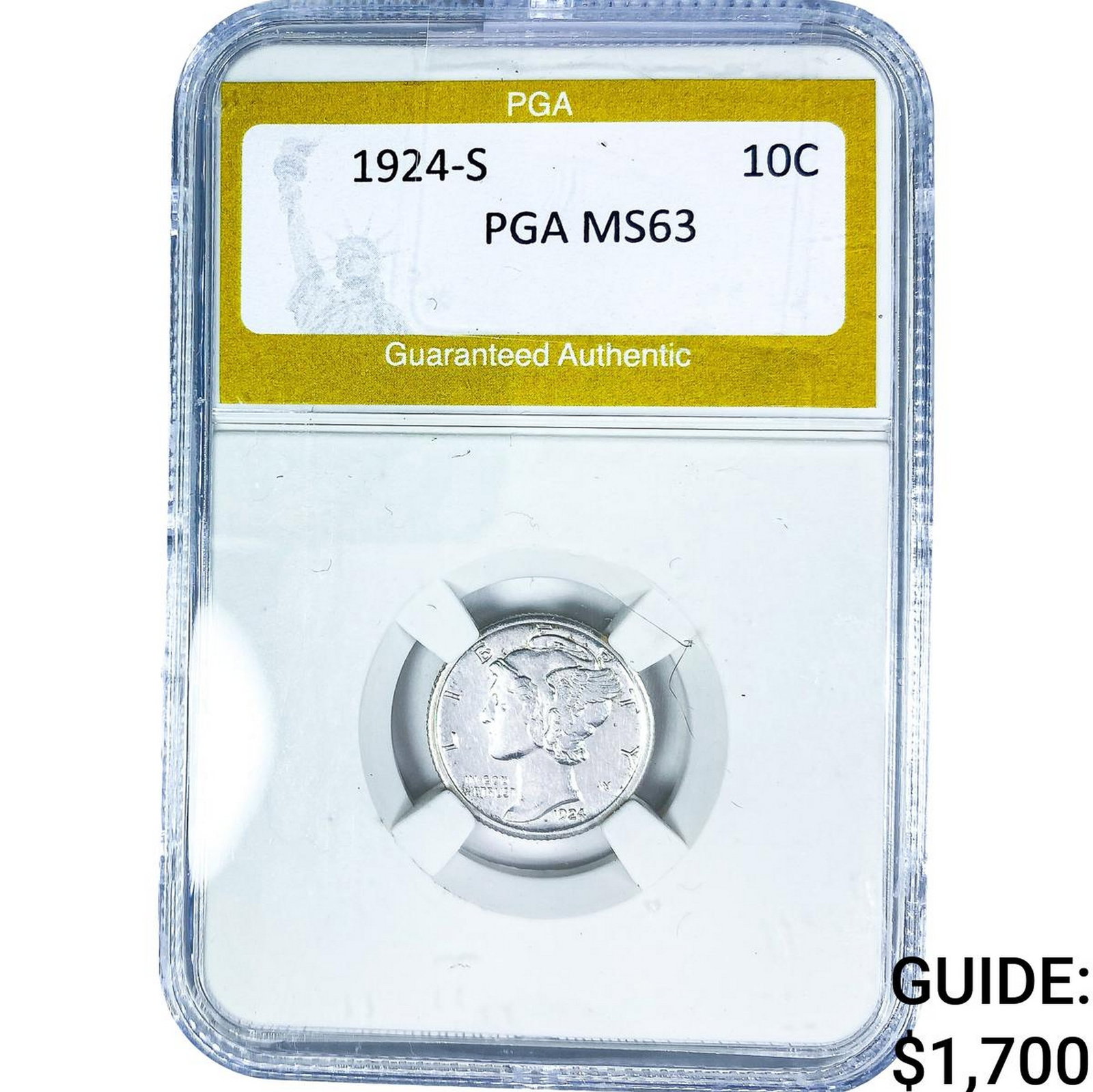 1924-S Mercury Silver Dime PGA MS63 (1 of 2)
