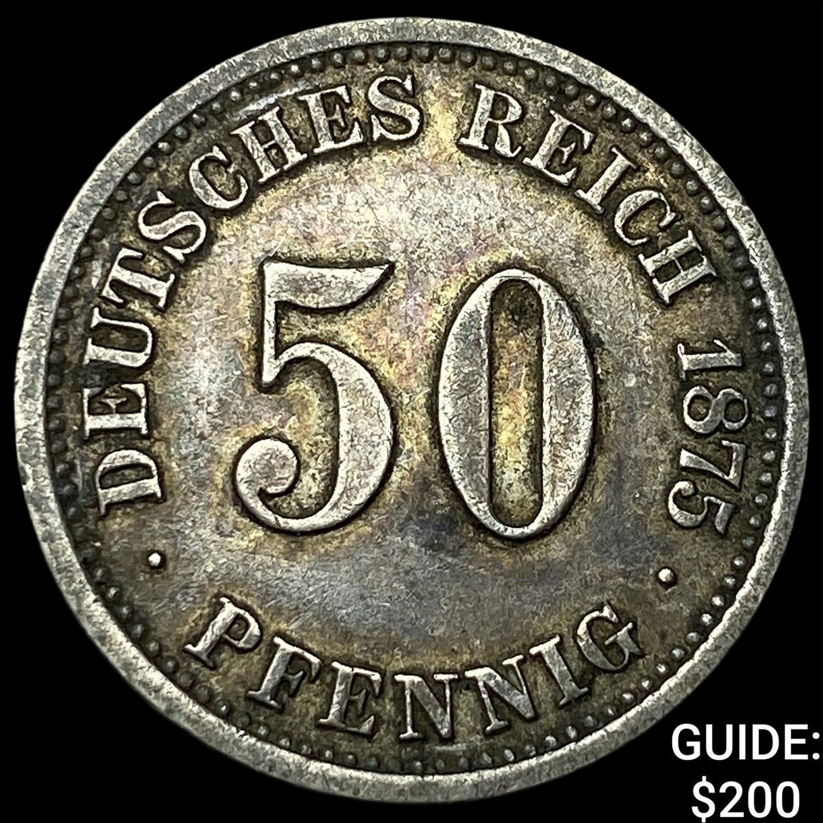 1875-C Germany Silver 50 Pfennig NEARLY UNCIRCULATED (1 of 2)