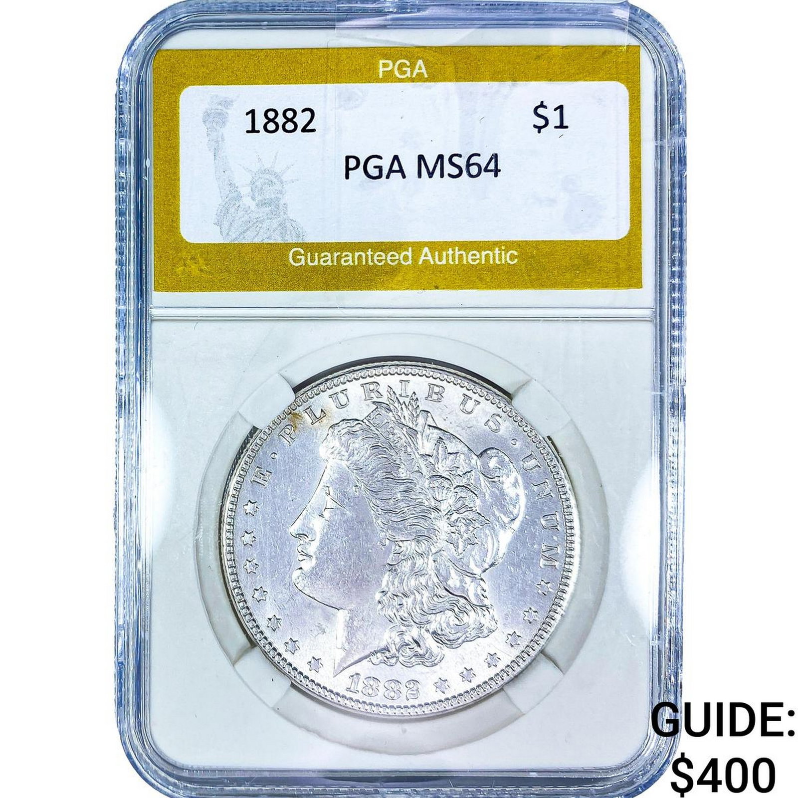1882 Morgan Silver Dollar PGA MS64: 1882 Morgan Silver Dollar PGA MS64