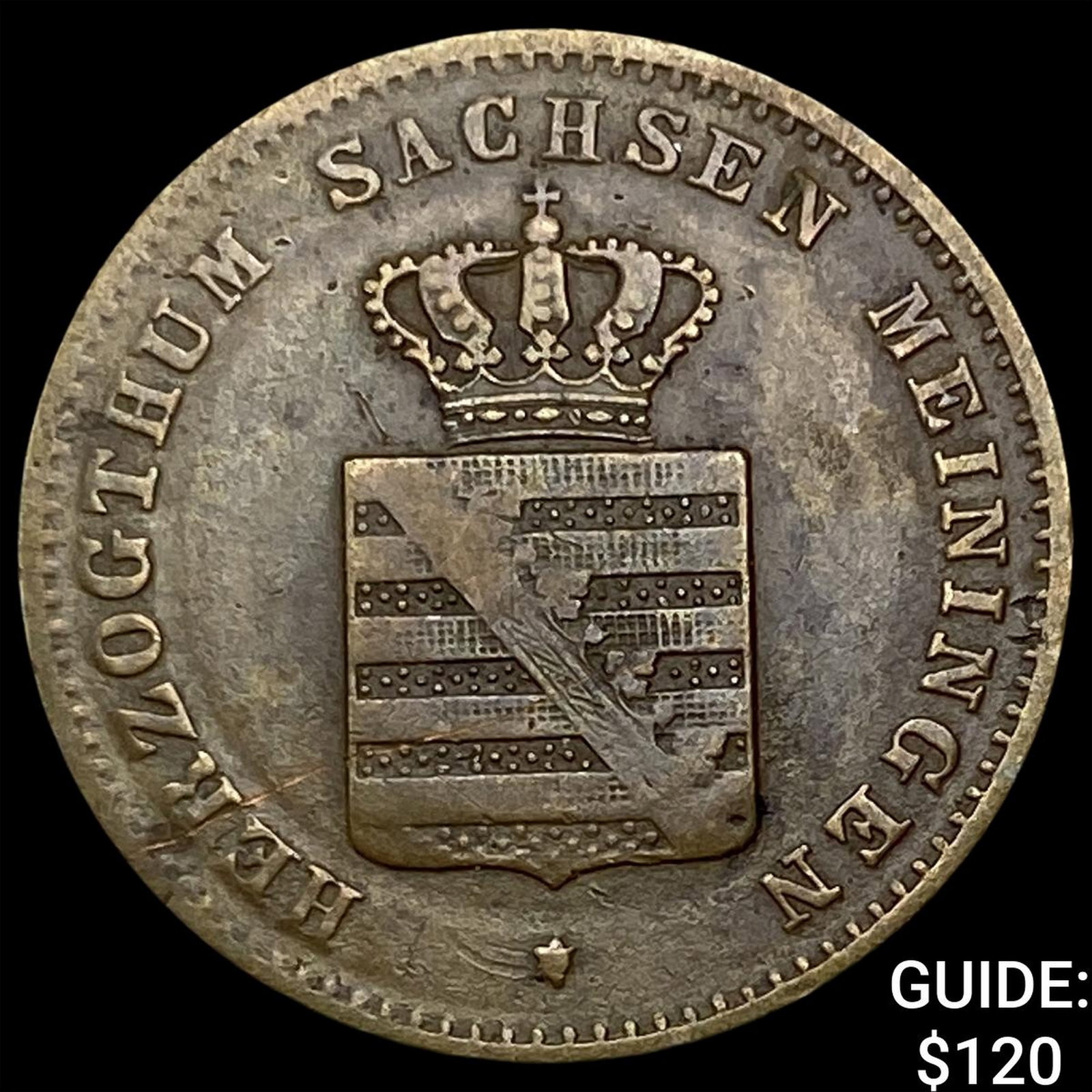 1865 German States 1 Pfennig NEARLY UNCIRCULATED (1 of 2)