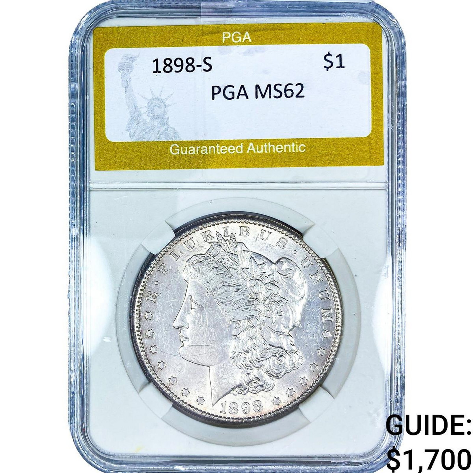 1898-S Morgan Silver Dollar PGA MS62 (1 of 2)