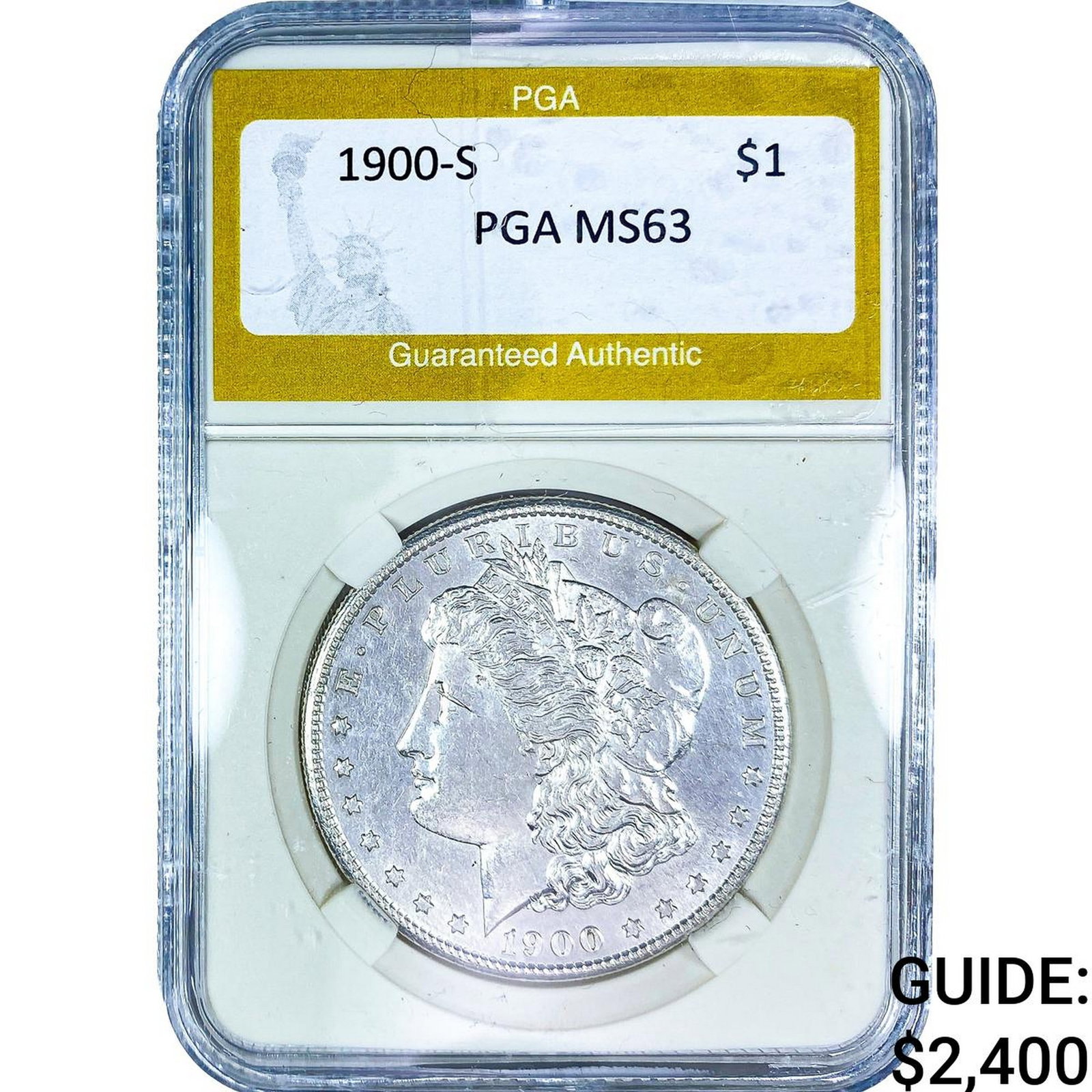 1900-S Morgan Silver Dollar PGA MS63 (1 of 2)