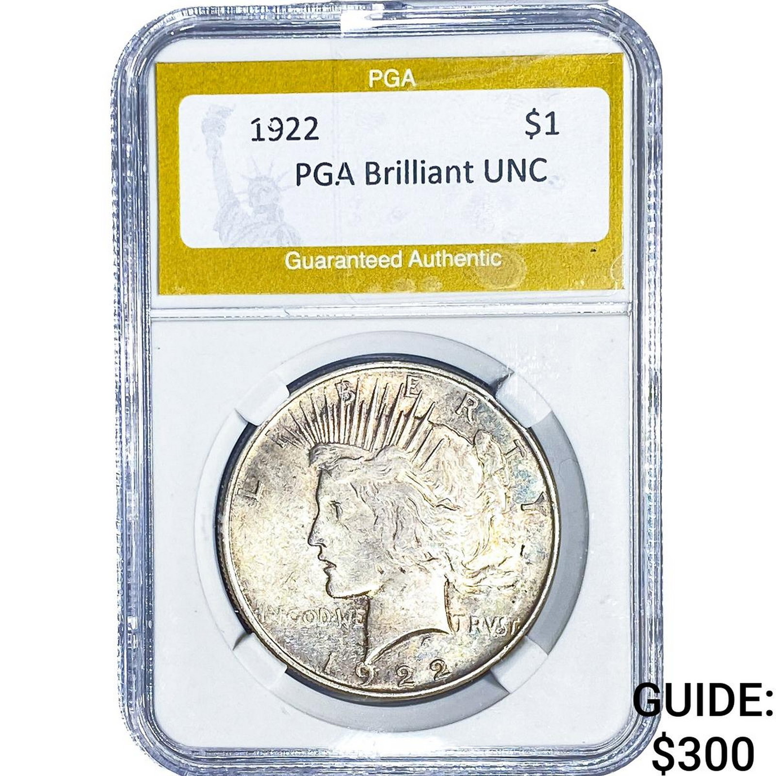 1922 Silver Peace Dollar PGA Brilliant UNC (1 of 2)