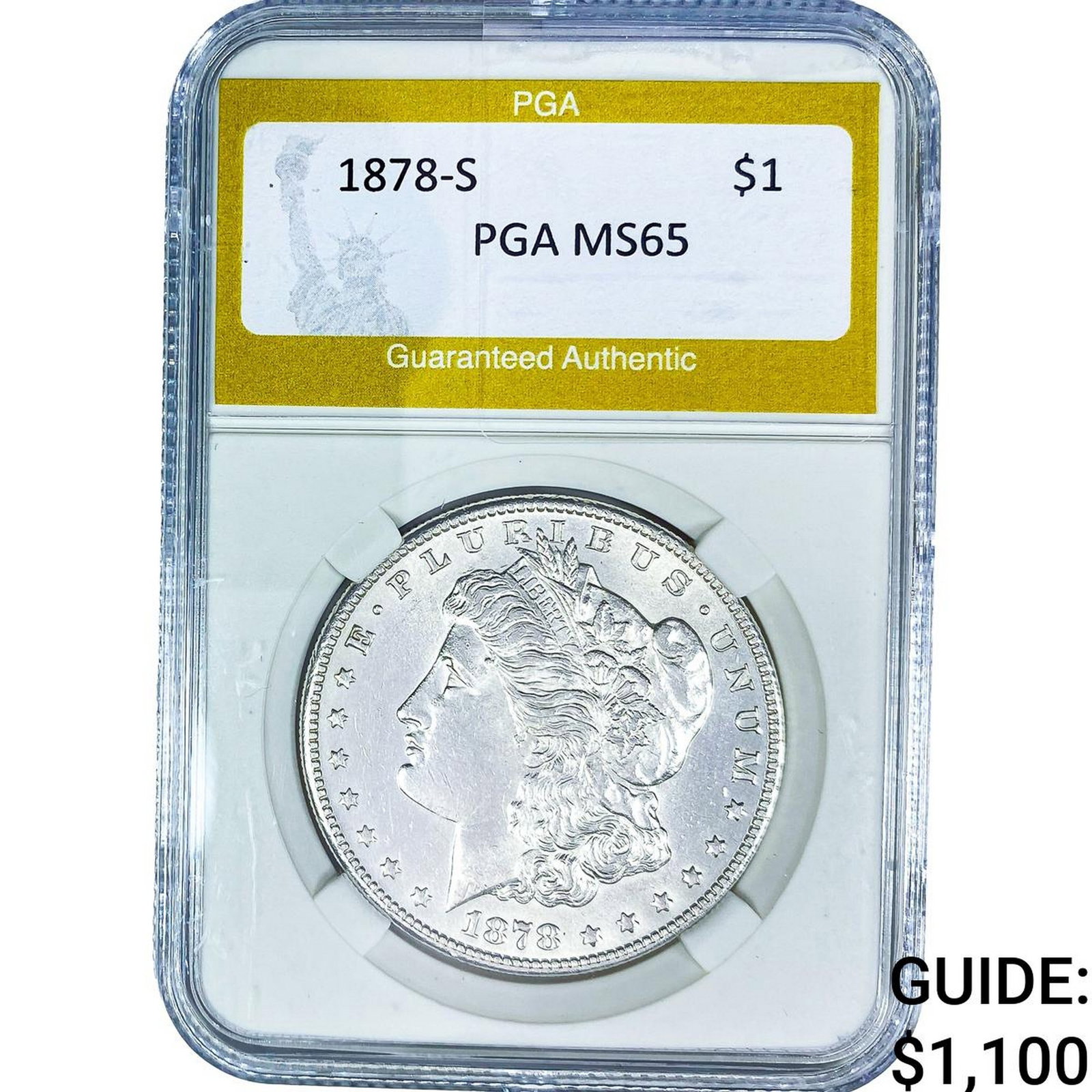 1878-S Morgan Silver Dollar PGA MS65 (1 of 2)
