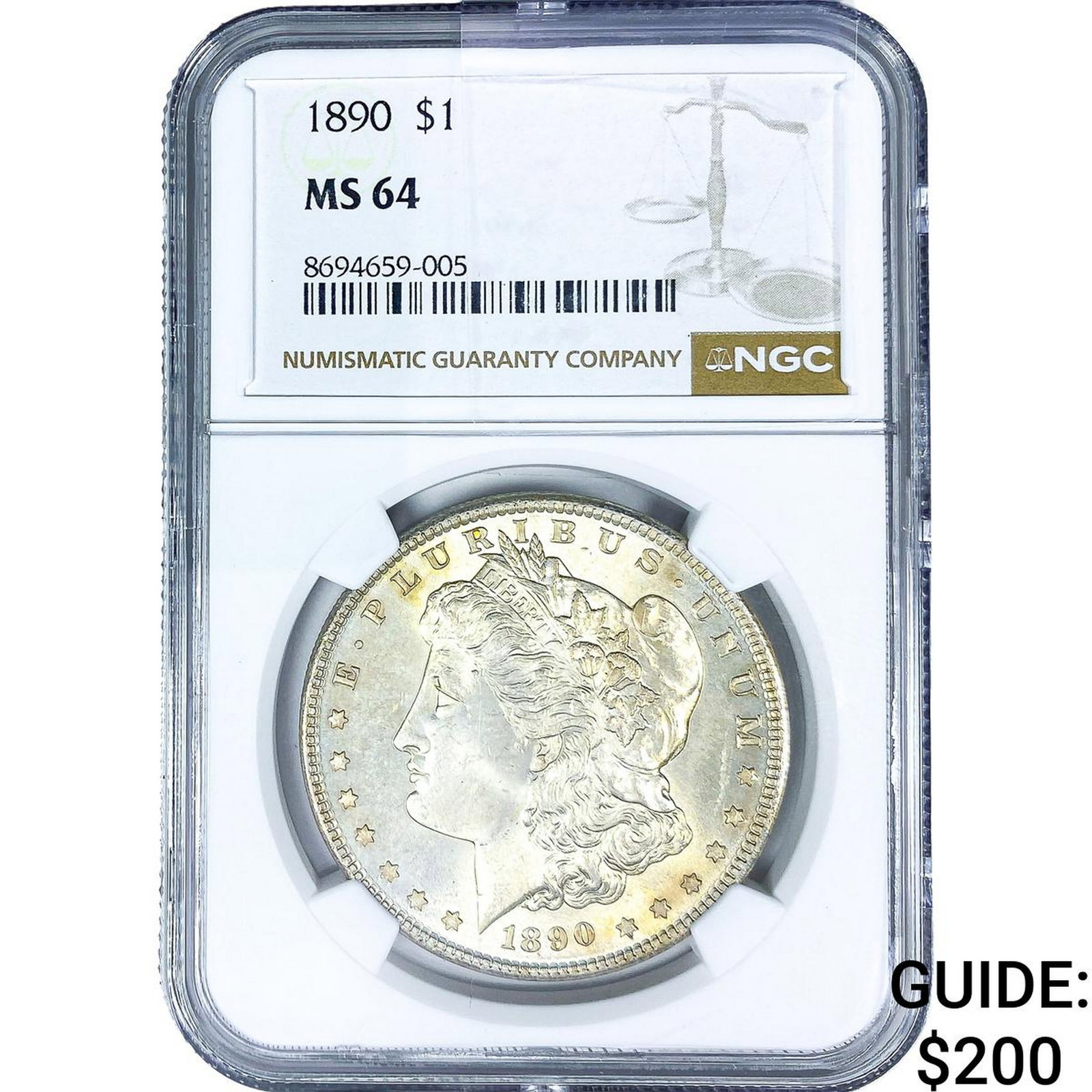 1890 Morgan Silver Dollar NGC MS64 (1 of 2)