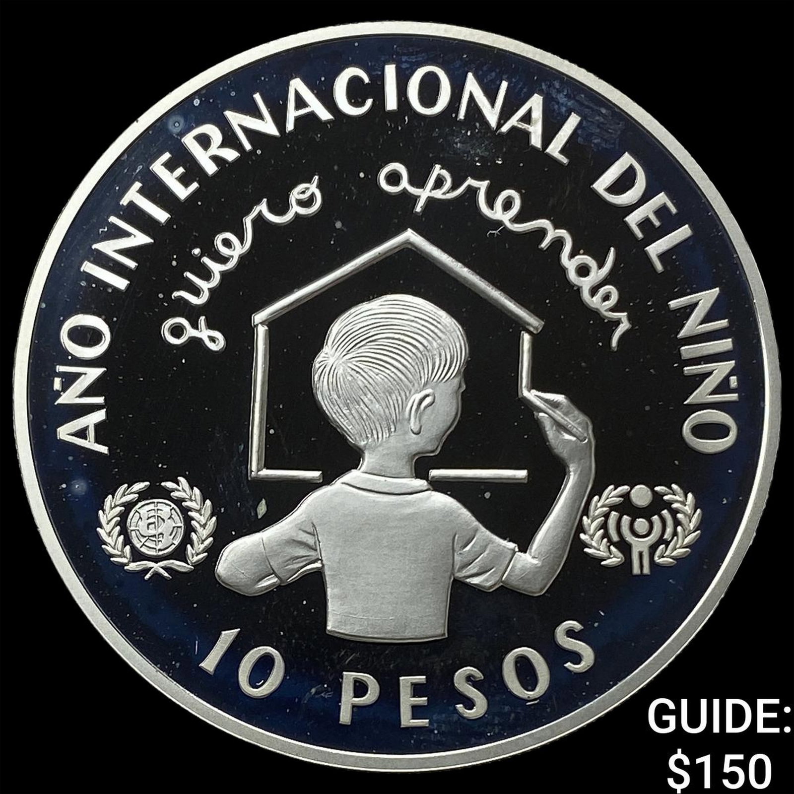 1982 Dominican Republic Silver 10 Pesos Proof (1 of 2)